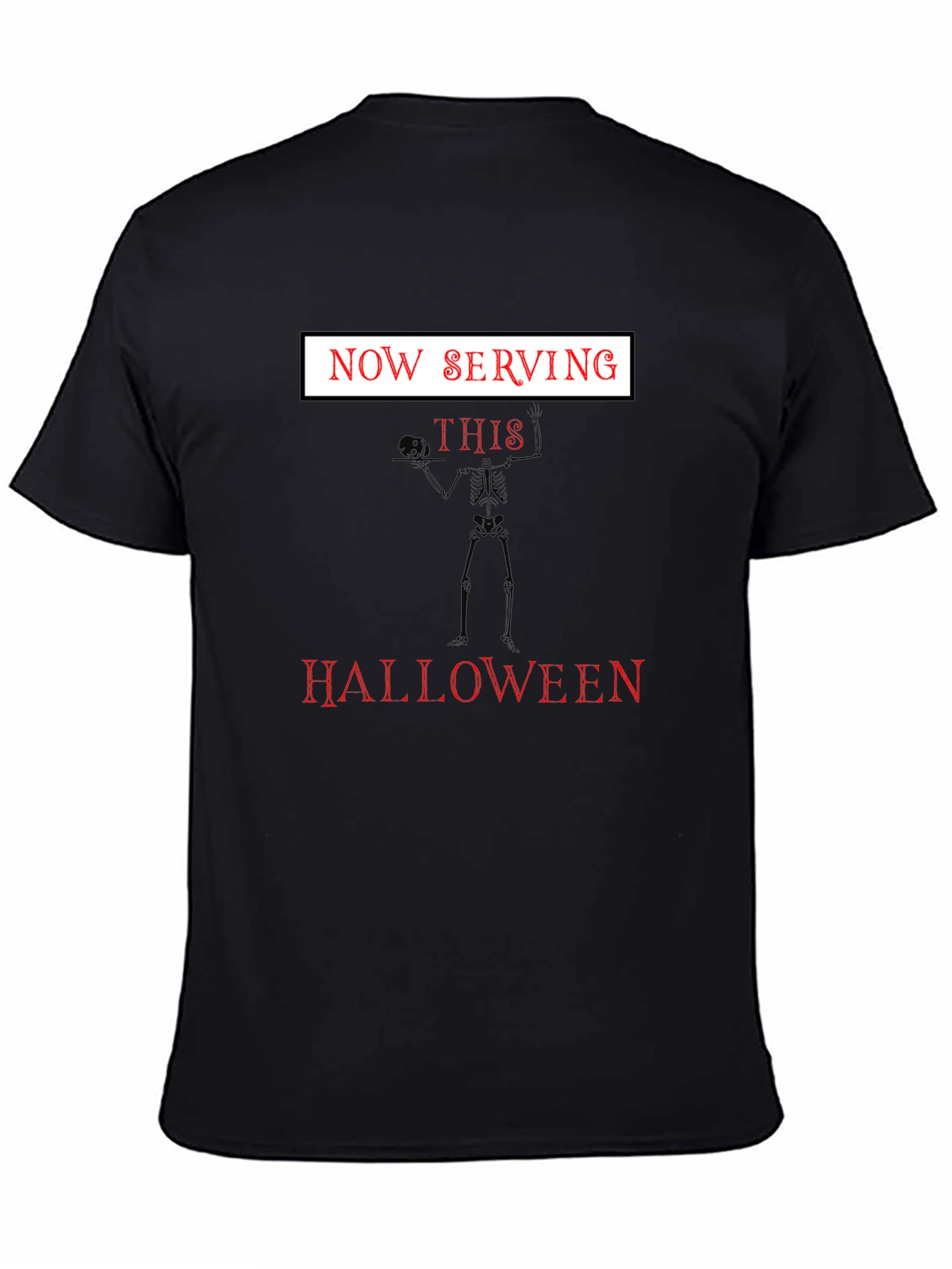 Now Serving This Halloween Skeleton T-Shirt