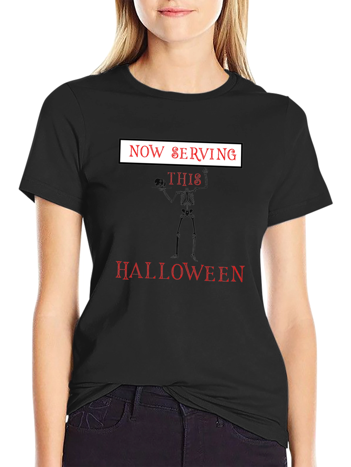 Now Serving This Halloween Skeleton T-Shirt