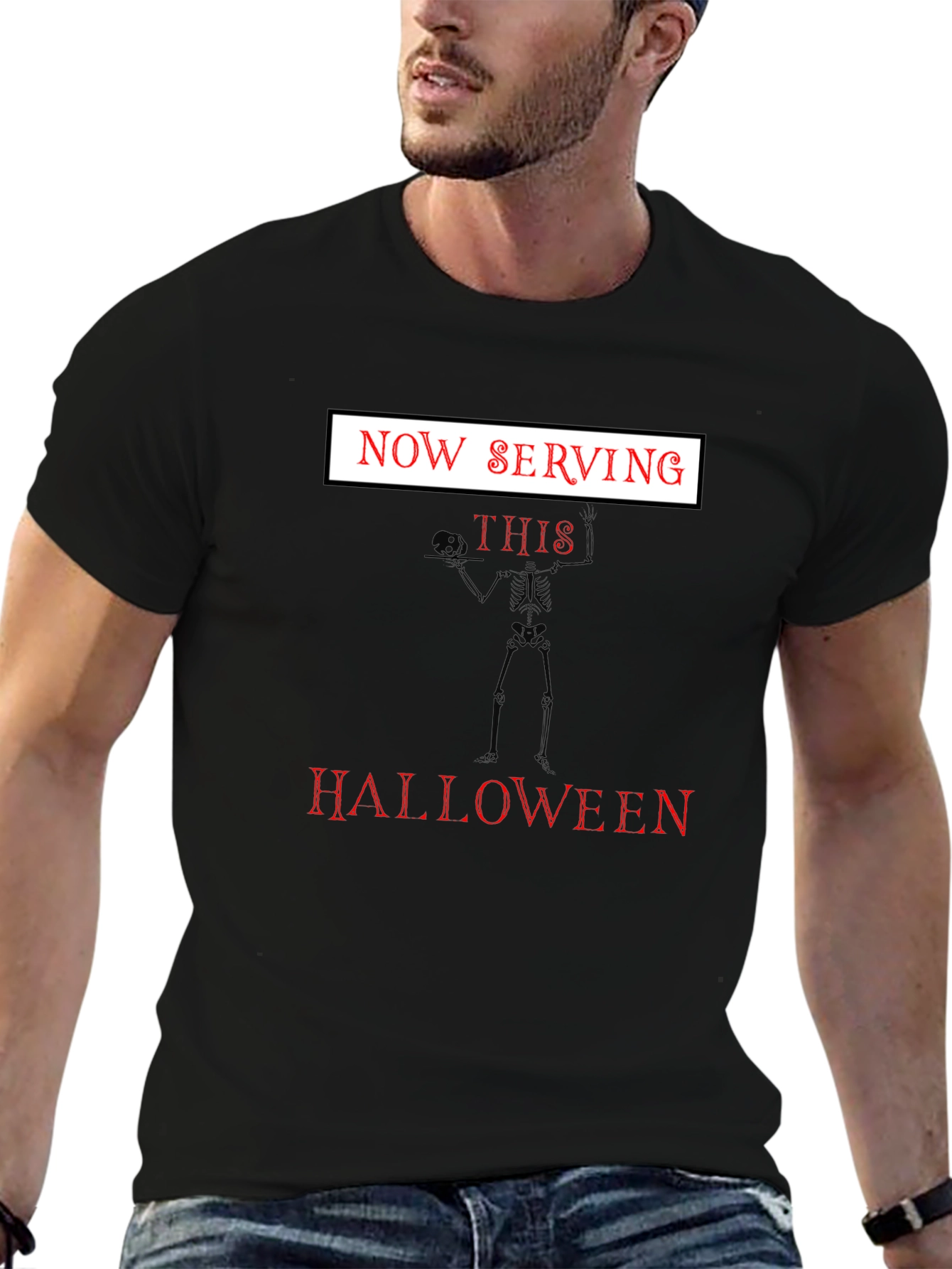 Now Serving This Halloween Skeleton T-Shirt