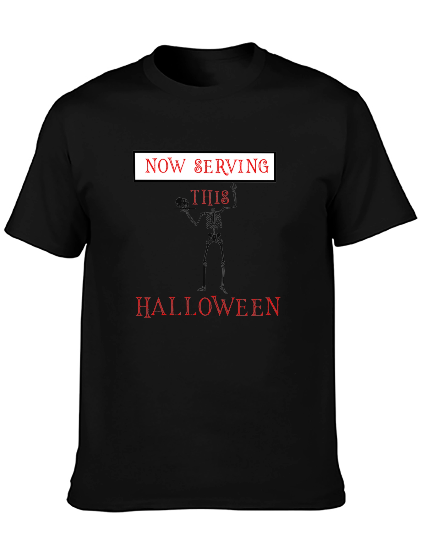 Now Serving This Halloween Skeleton T-Shirt