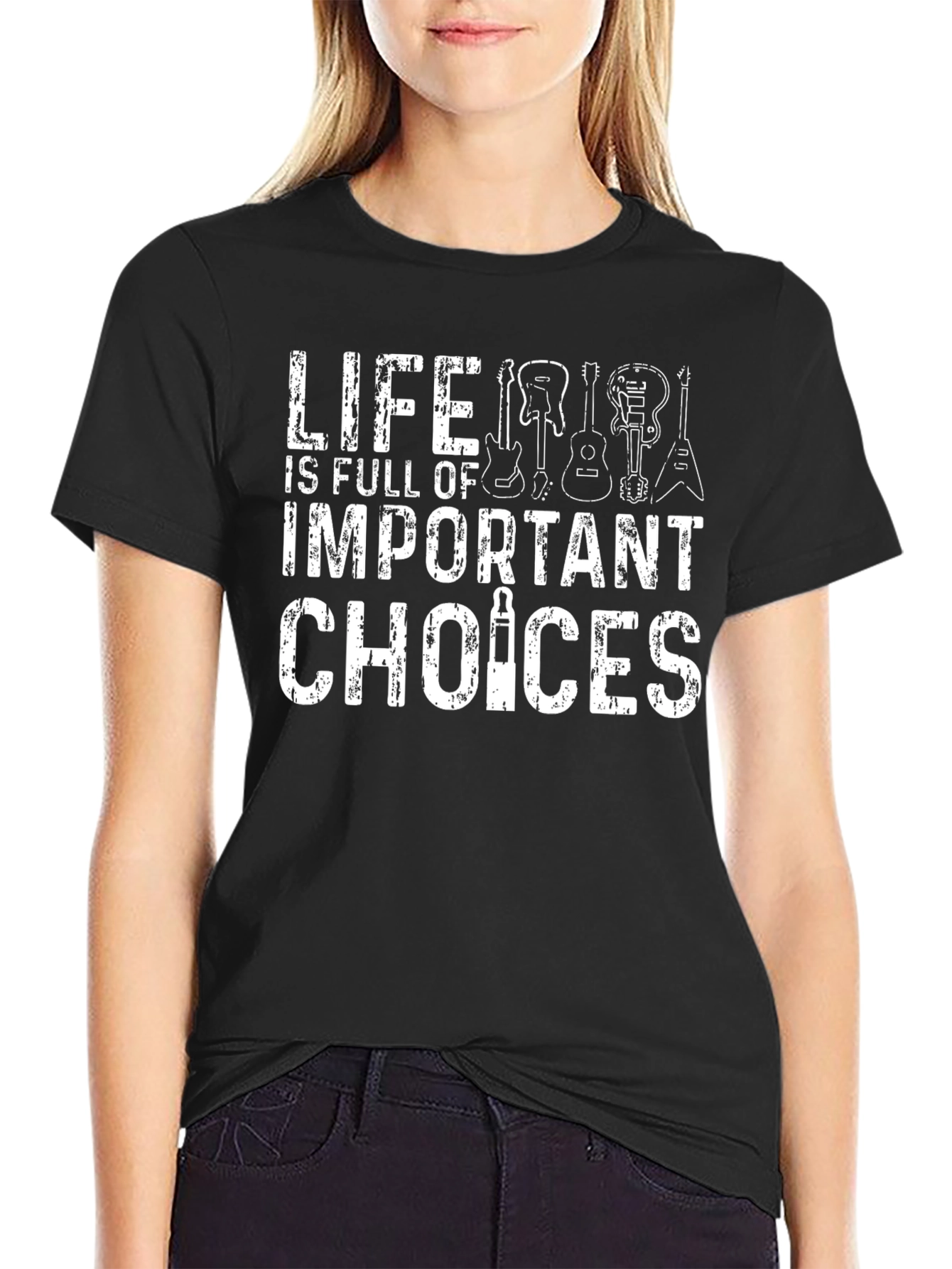 Life Choices Guitar Graphic T-Shirt