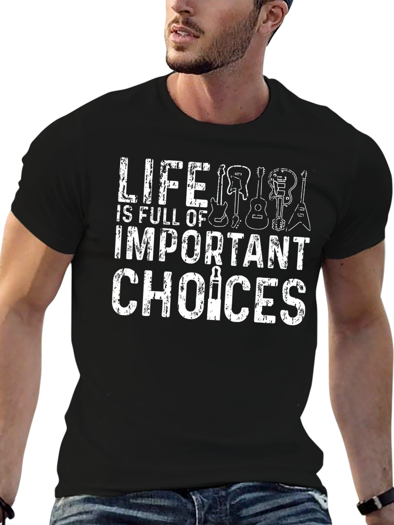 Life Choices Guitar Graphic T-Shirt