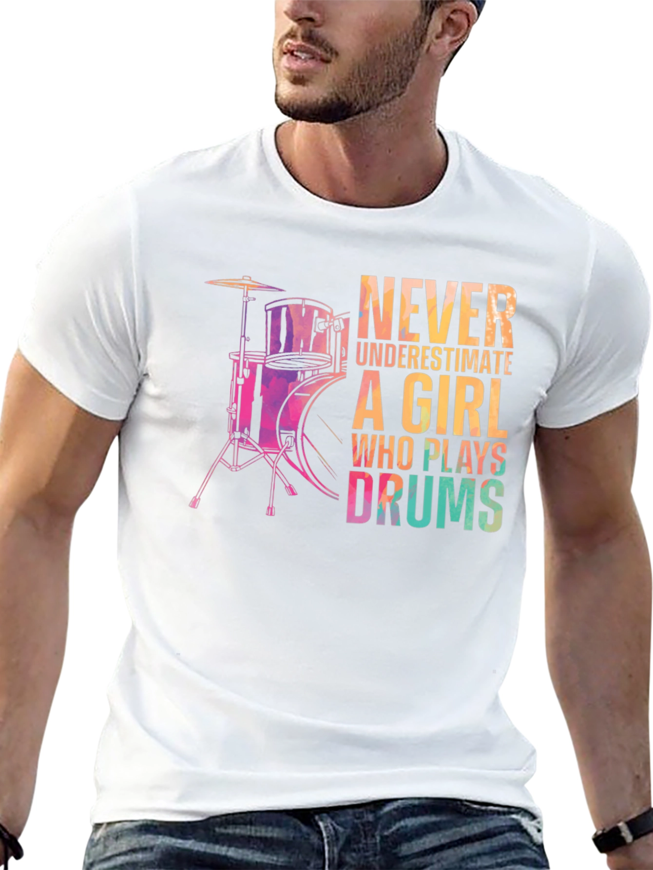 Never Underestimate Drummer Girl T-Shirt