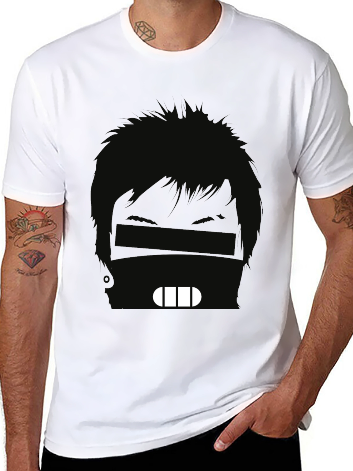 Abstract Bruce Lee Black T-Shirt