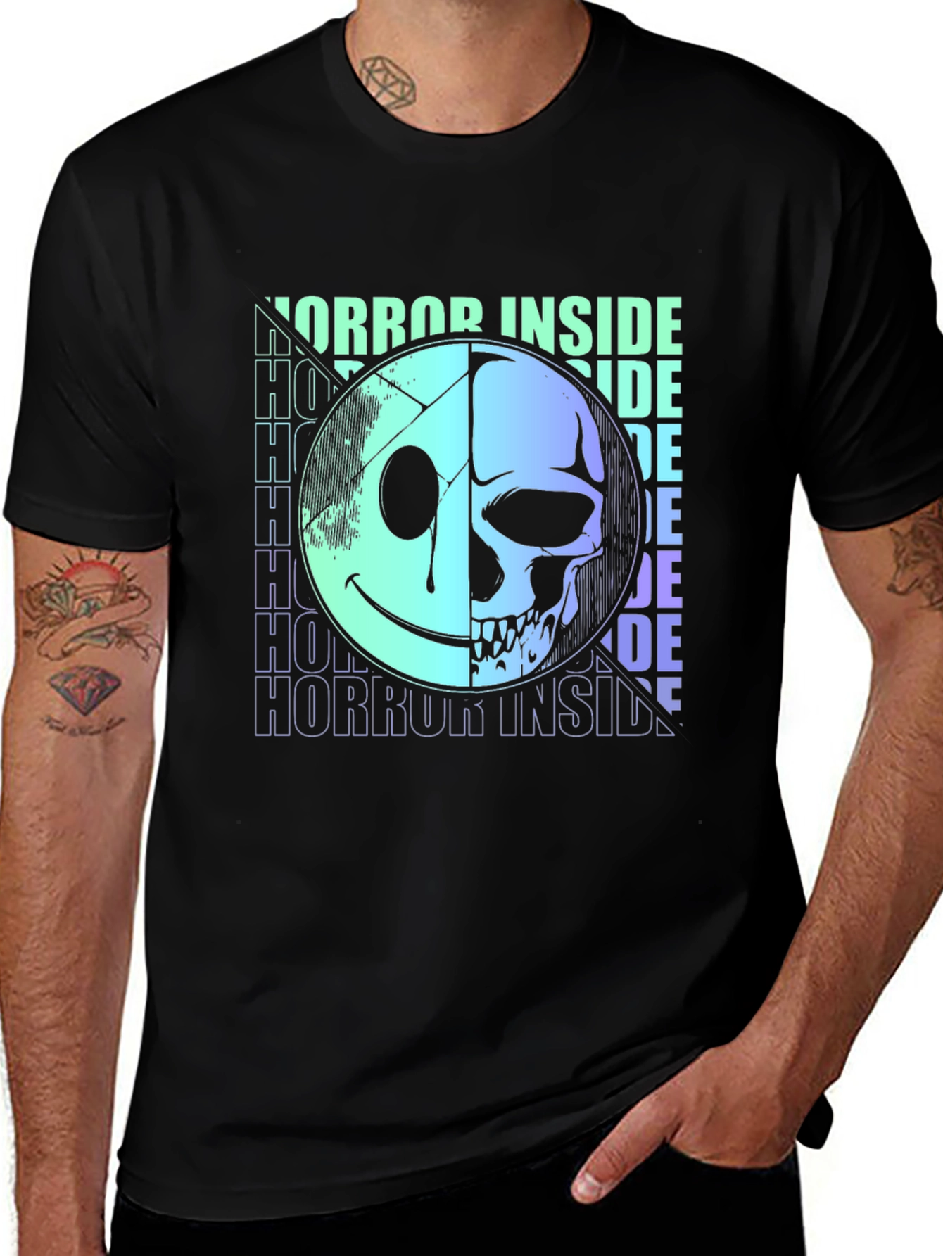 Horror Inside Graphic T-Shirt - Black