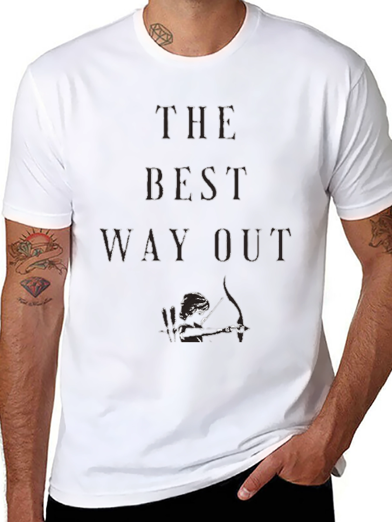 The Best Way Out Graphic Black T-Shirt