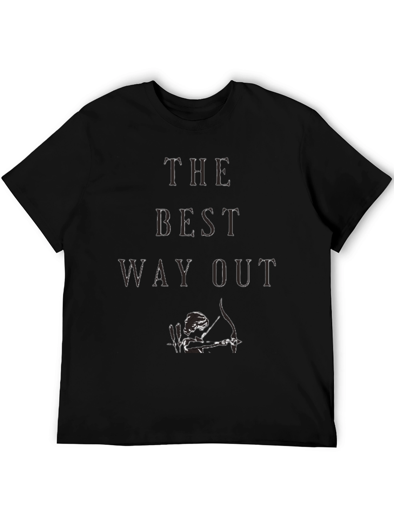 The Best Way Out Graphic Black T-Shirt