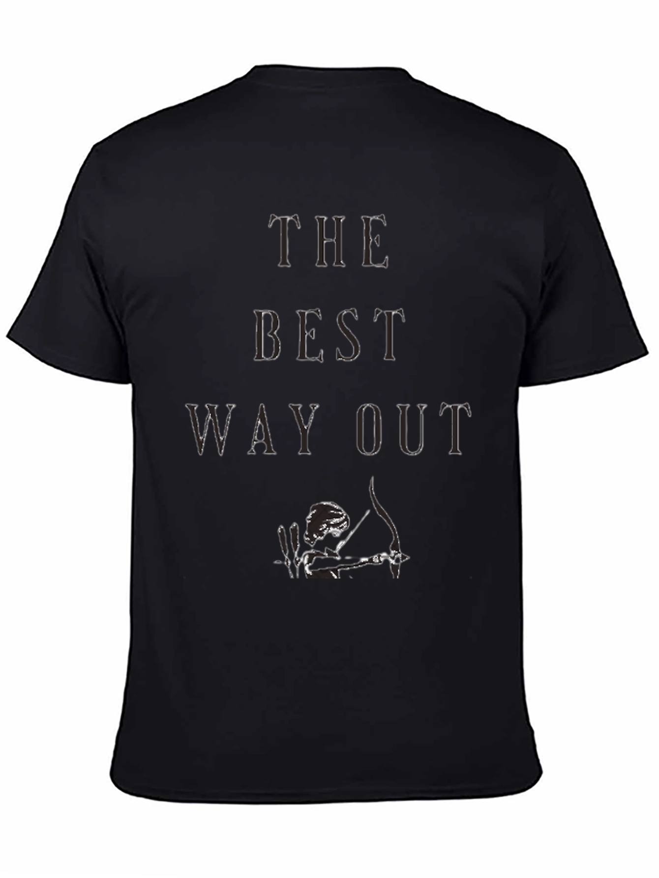 The Best Way Out Graphic Black T-Shirt