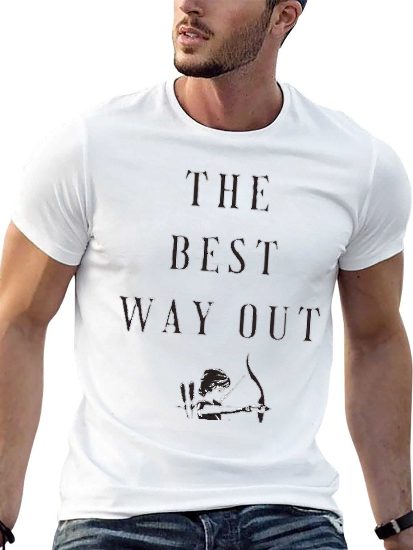 The Best Way Out Graphic Black T-Shirt