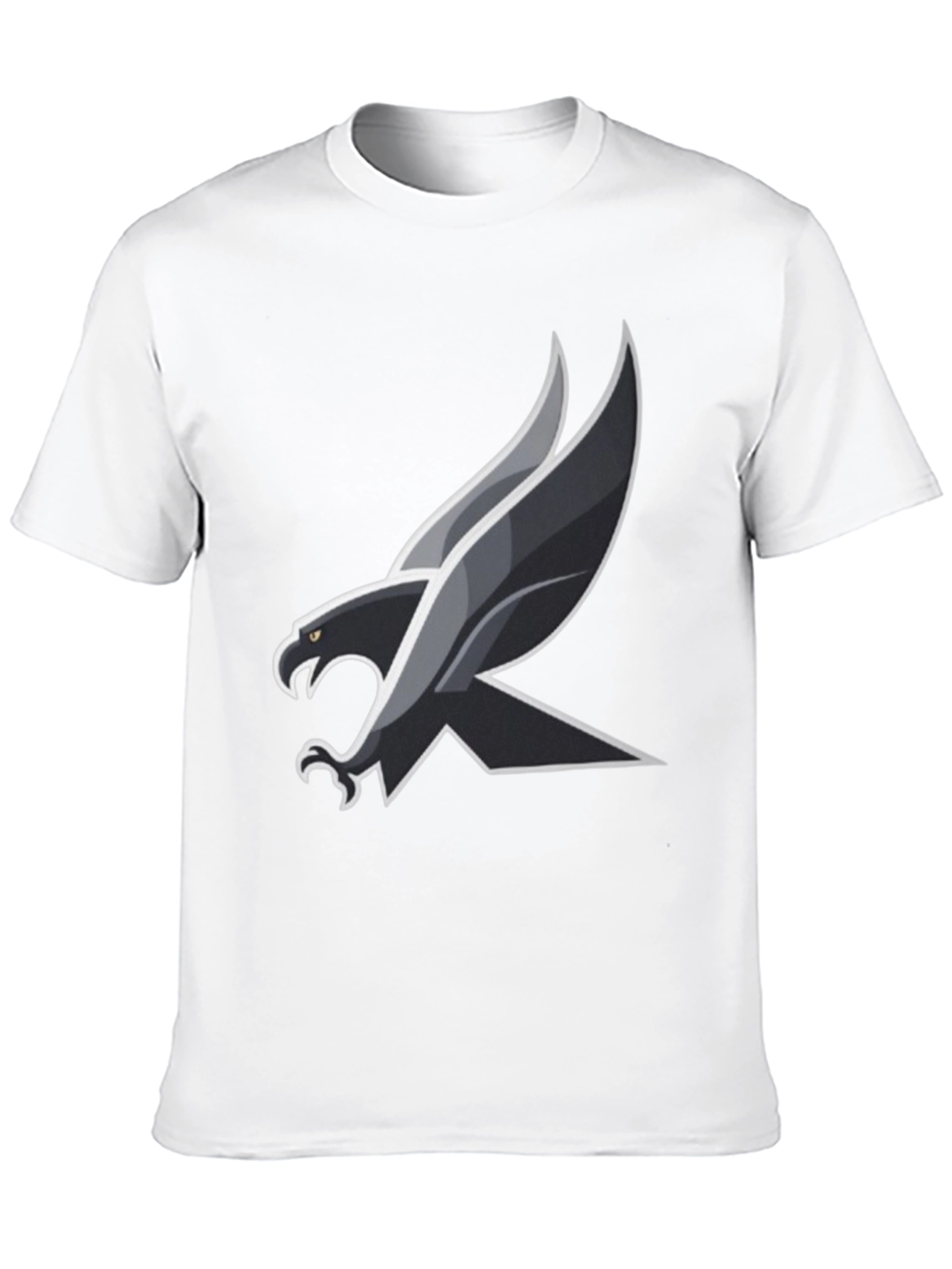 Mens Black T-Shirt with Eagle Design