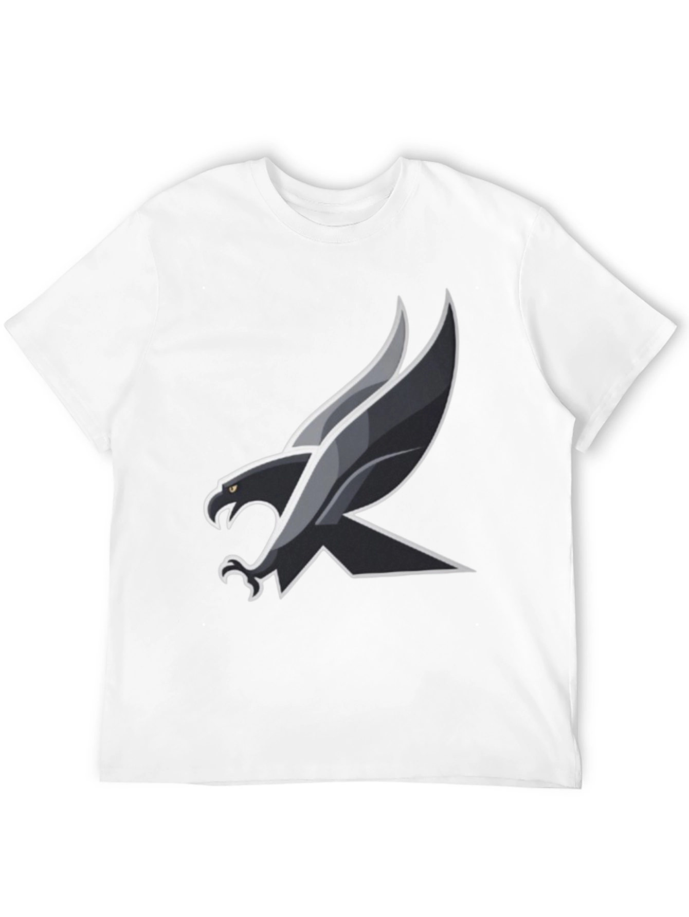 Mens Black T-Shirt with Eagle Design