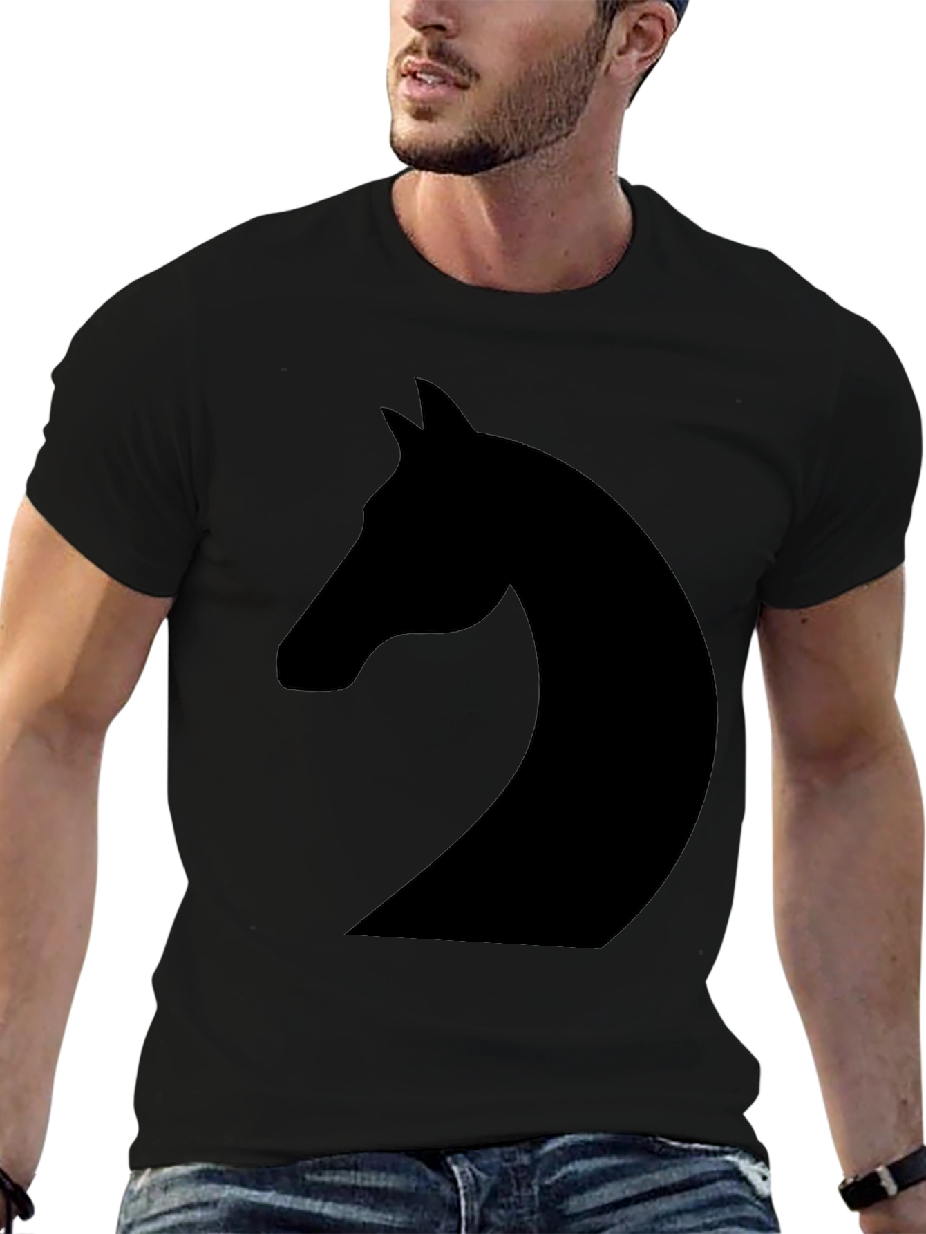 Equestrian Knight Black T-Shirt
