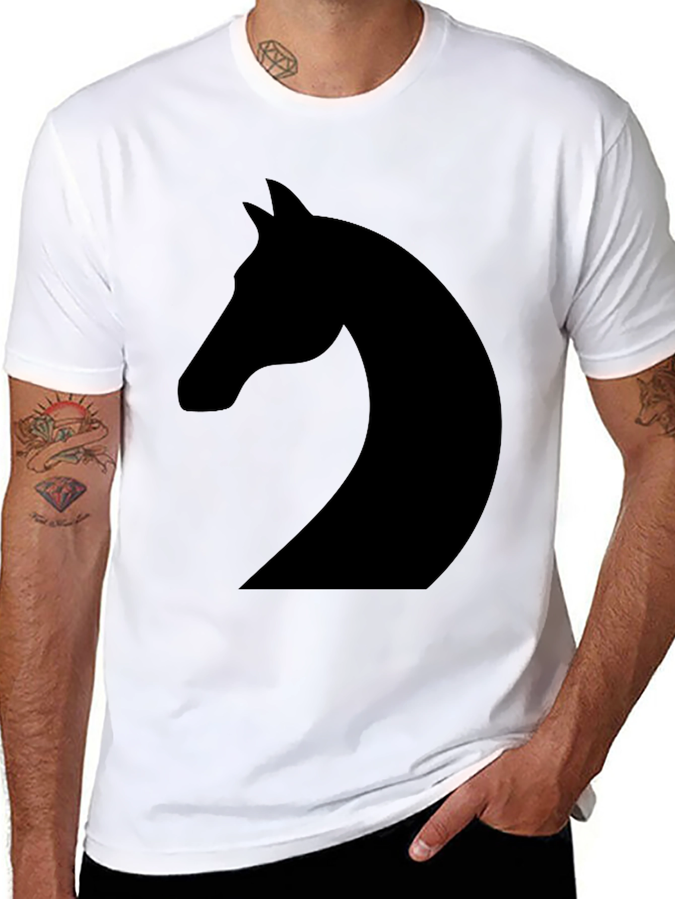 Equestrian Knight Black T-Shirt