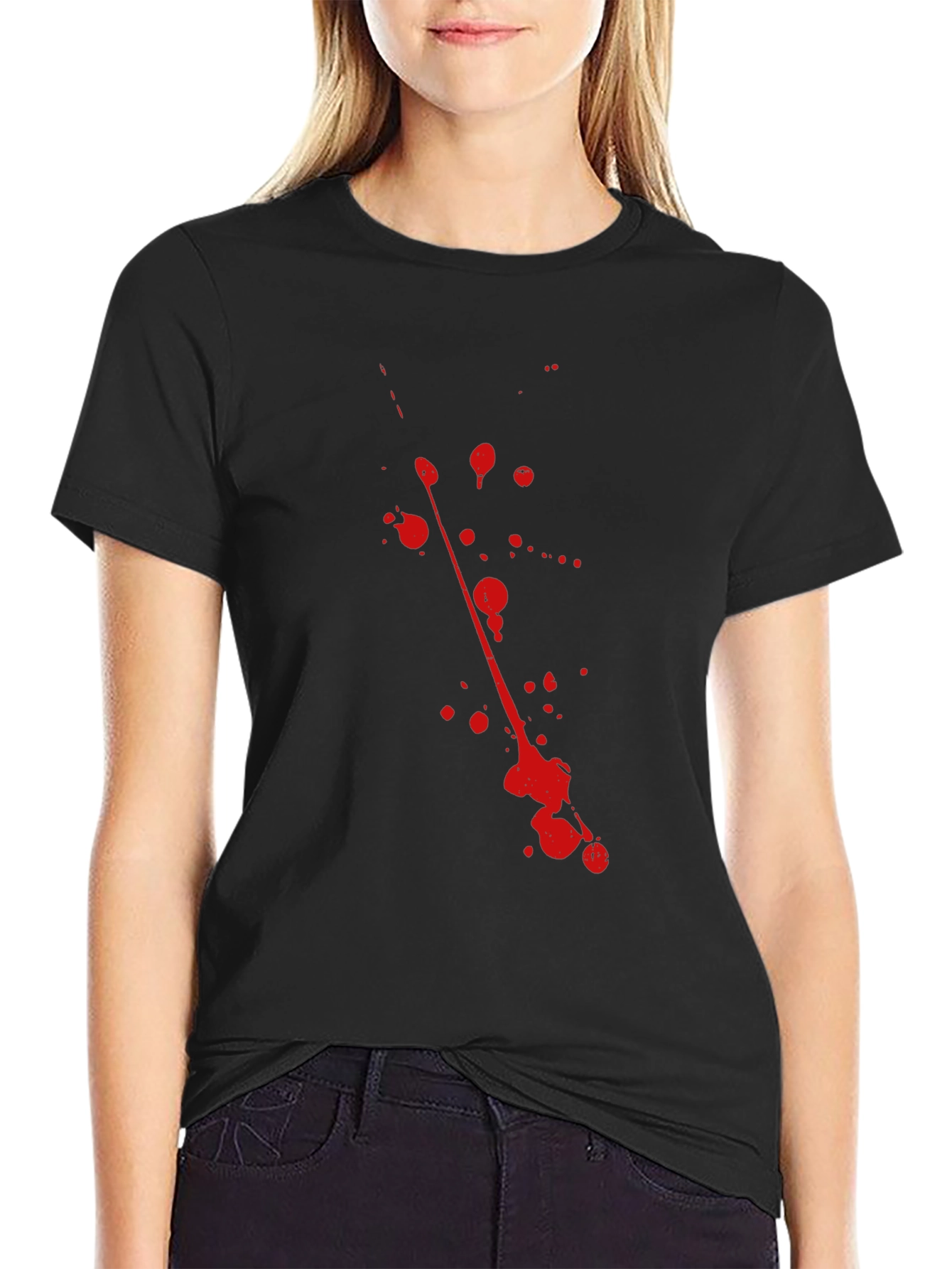 Blood Splatter Black T-Shirt - Graphic Tee