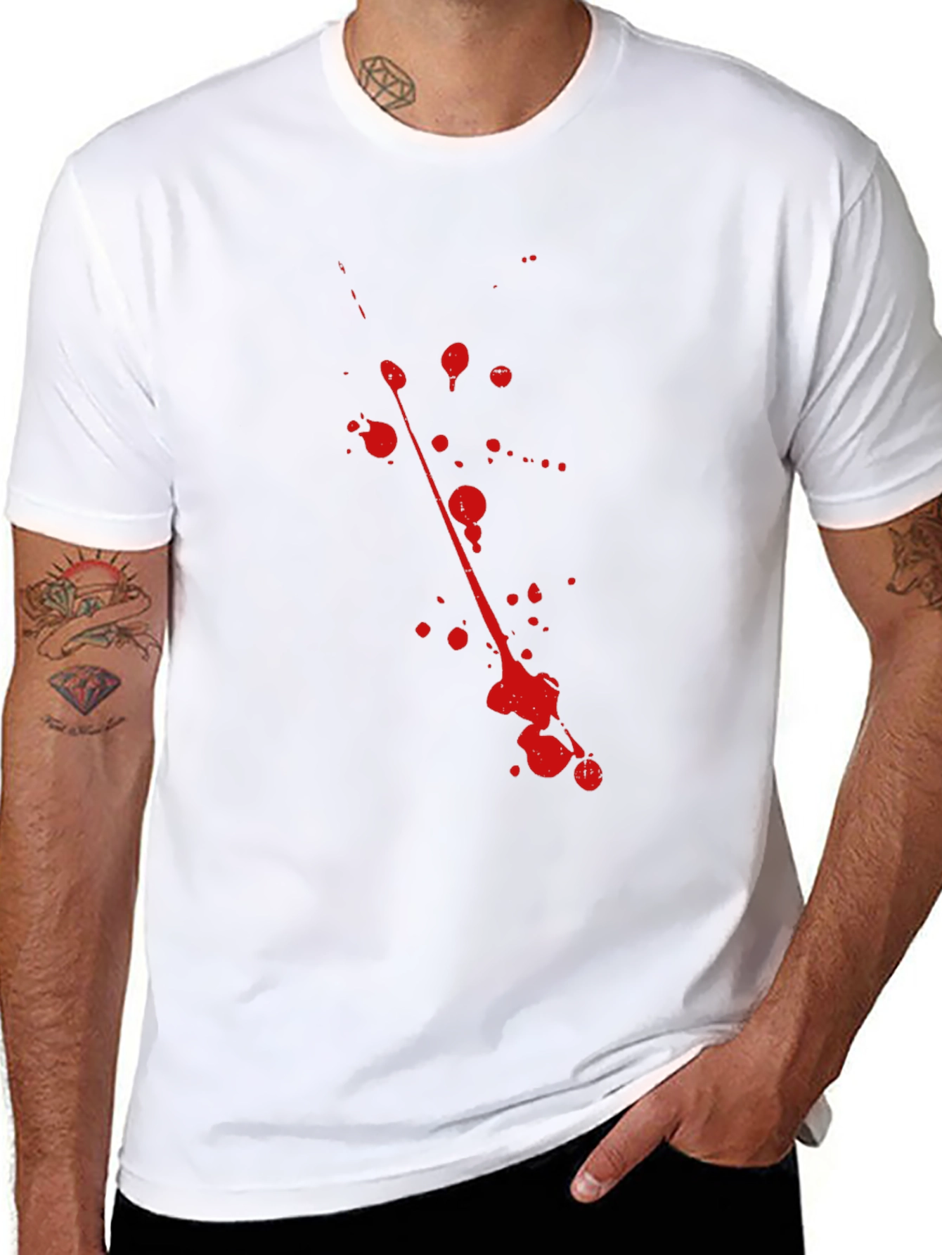 Blood Splatter Black T-Shirt - Graphic Tee
