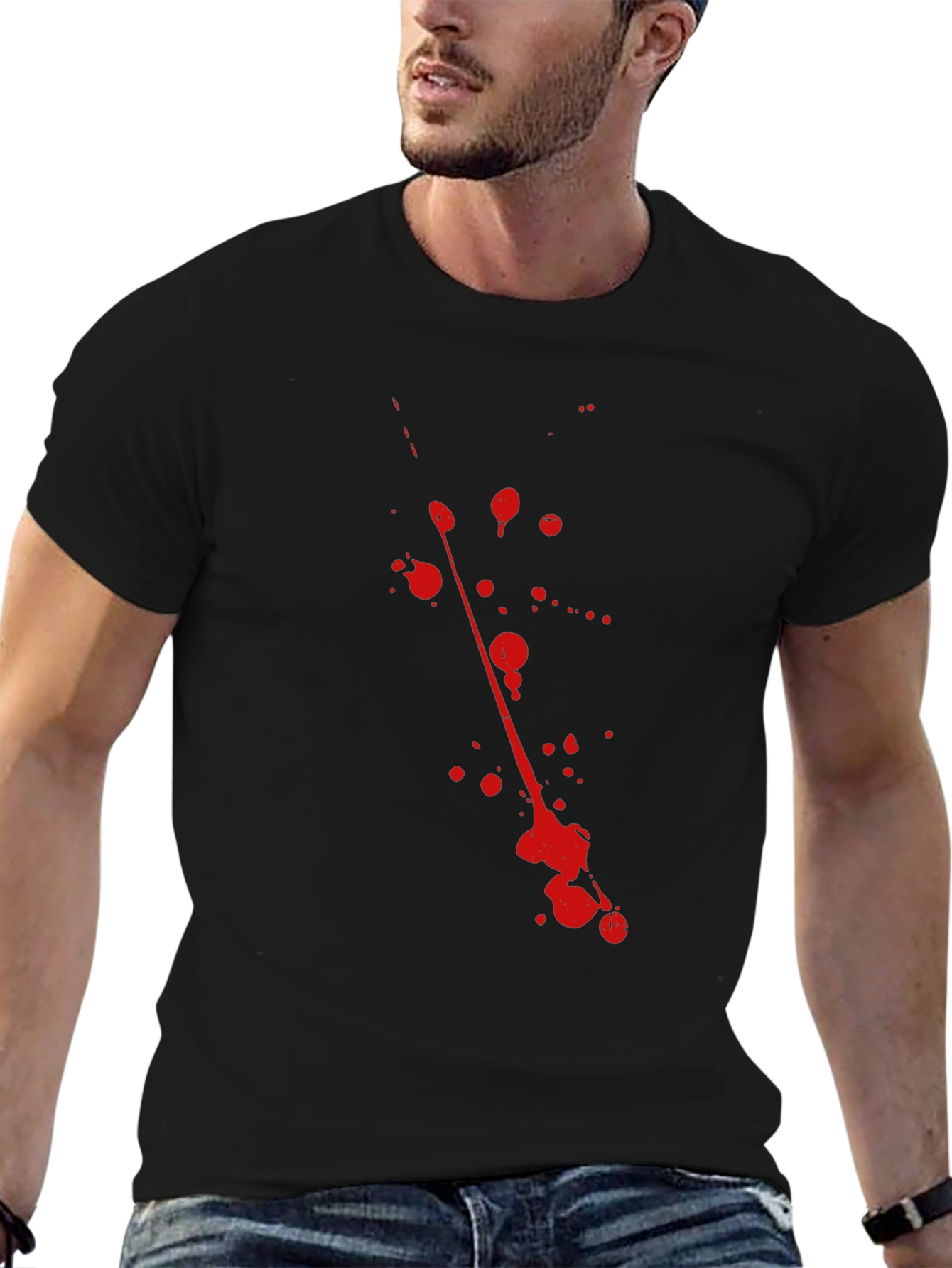 Blood Splatter Black T-Shirt - Graphic Tee