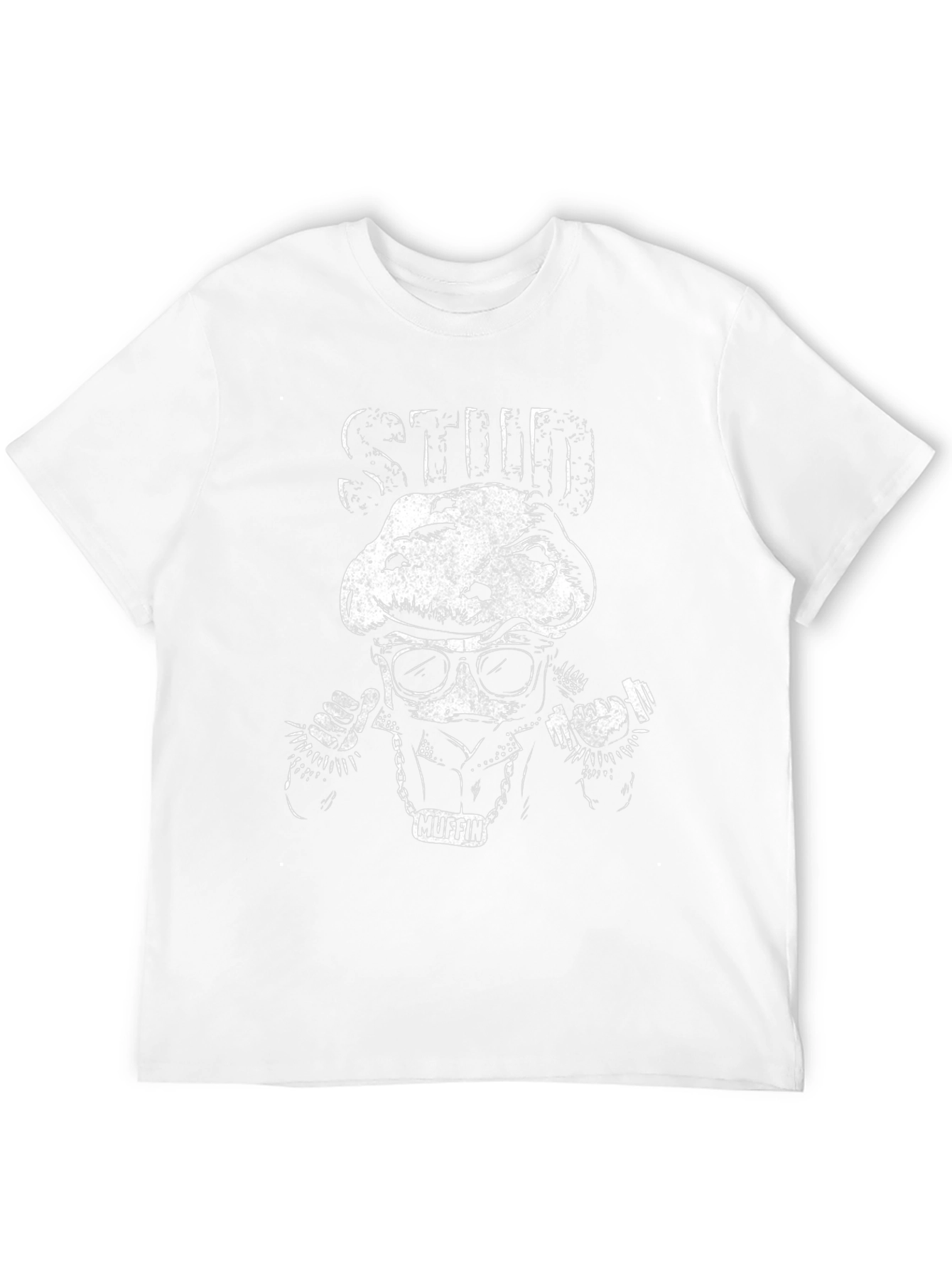 Stud Muffin Graphic Tee - Black Cotton T-Shirt