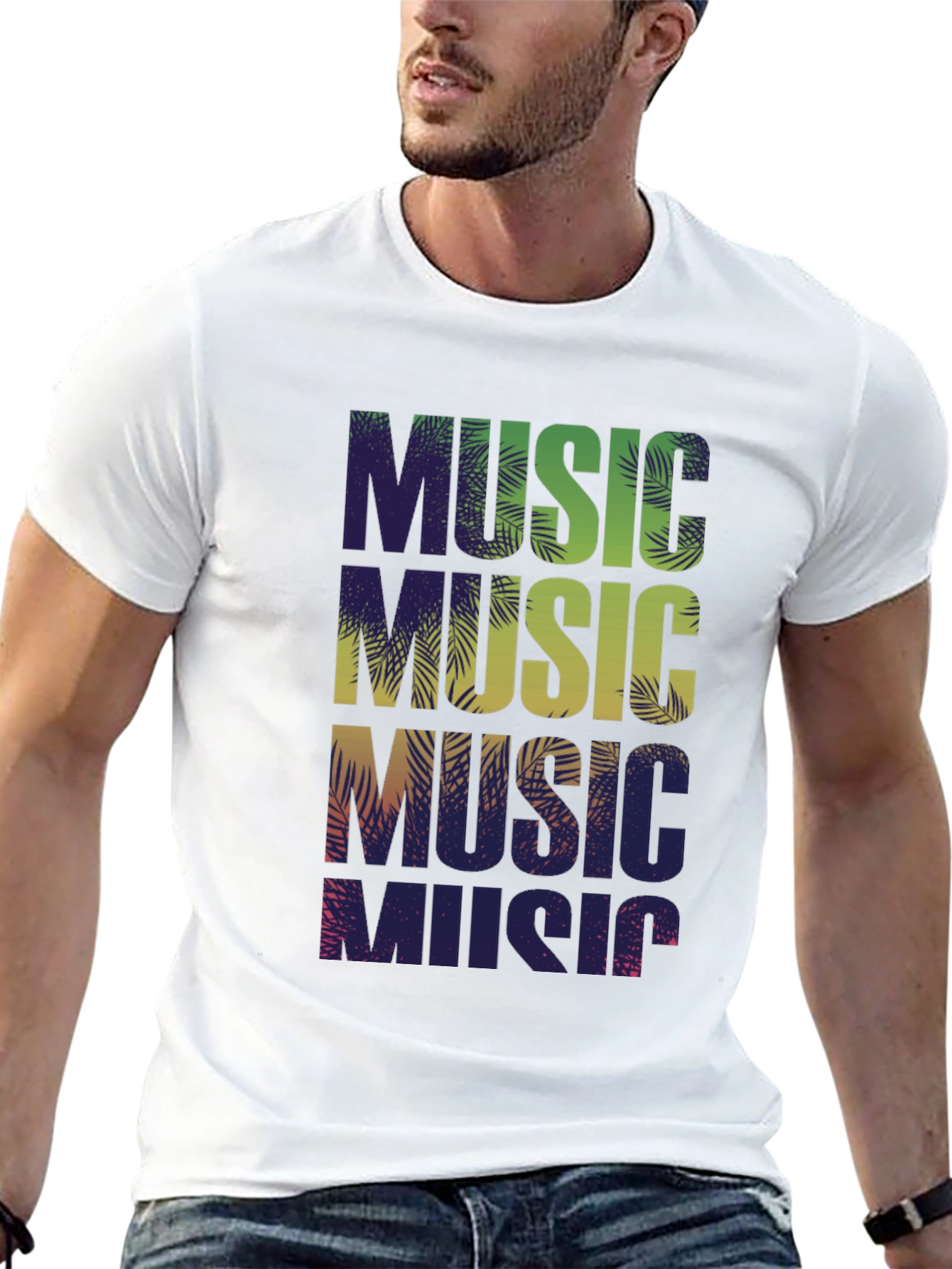 Tropical Music Vibes Graphic Tee