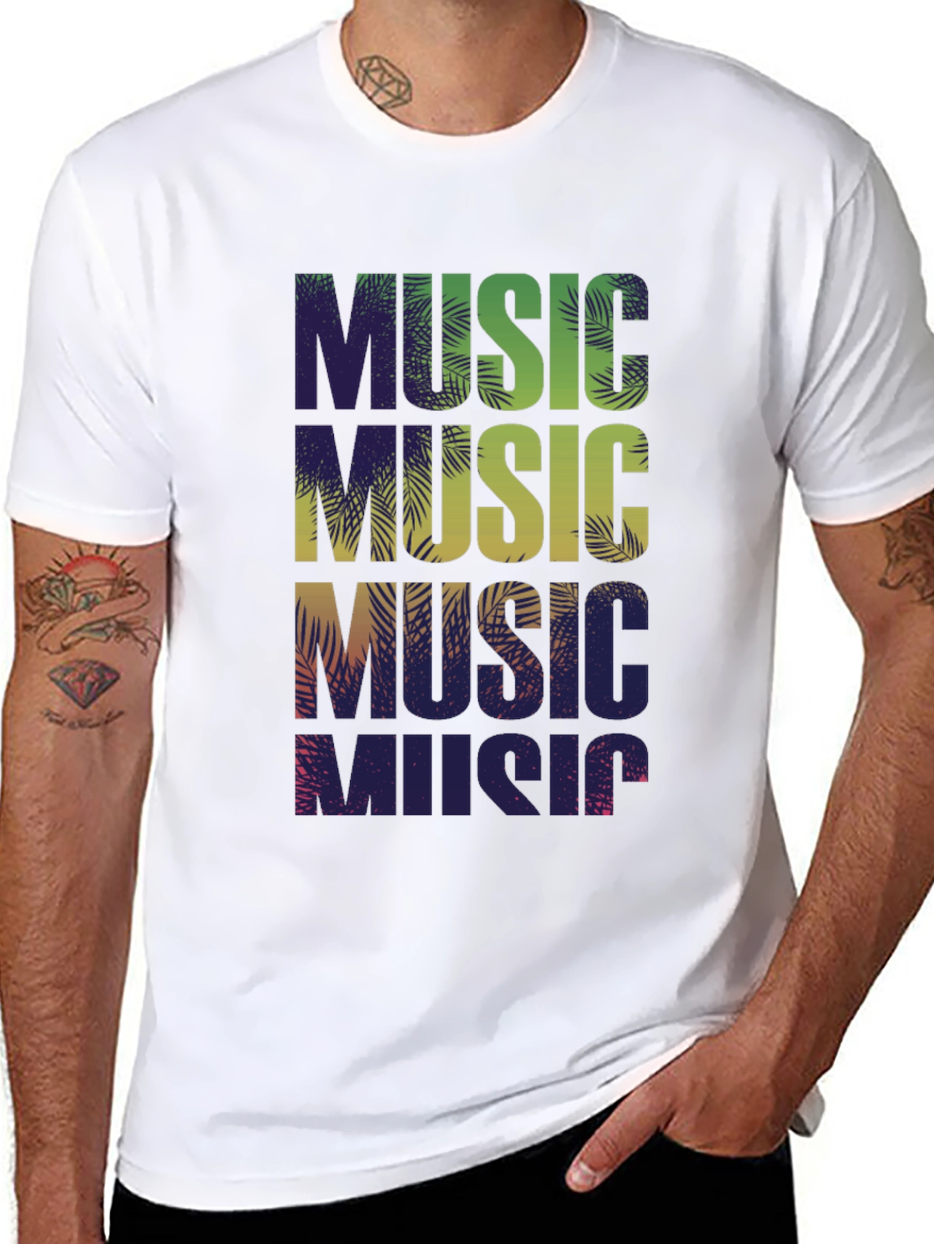 Tropical Music Vibes Graphic Tee