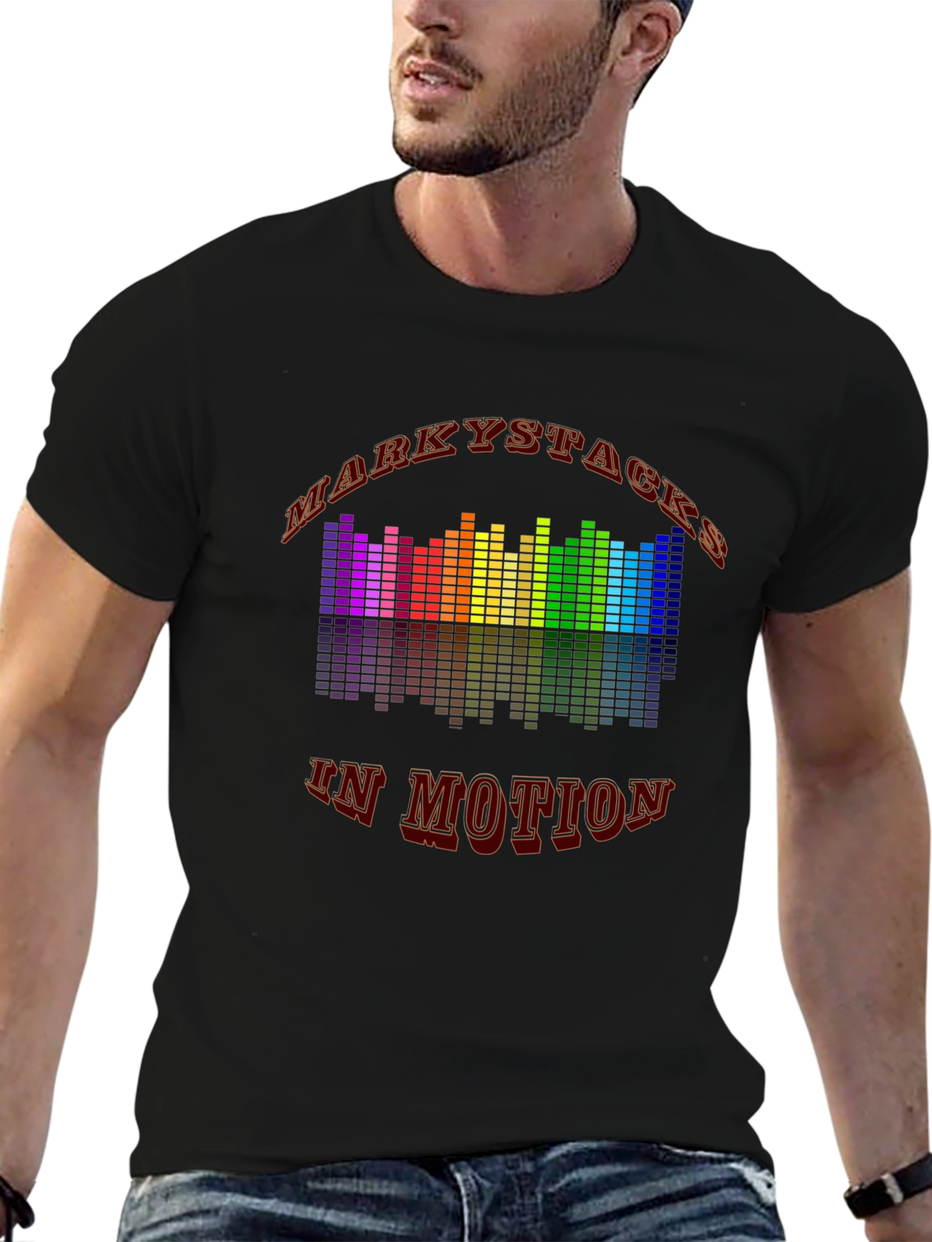 Markystacks In Motion Black Graphic T-Shirt