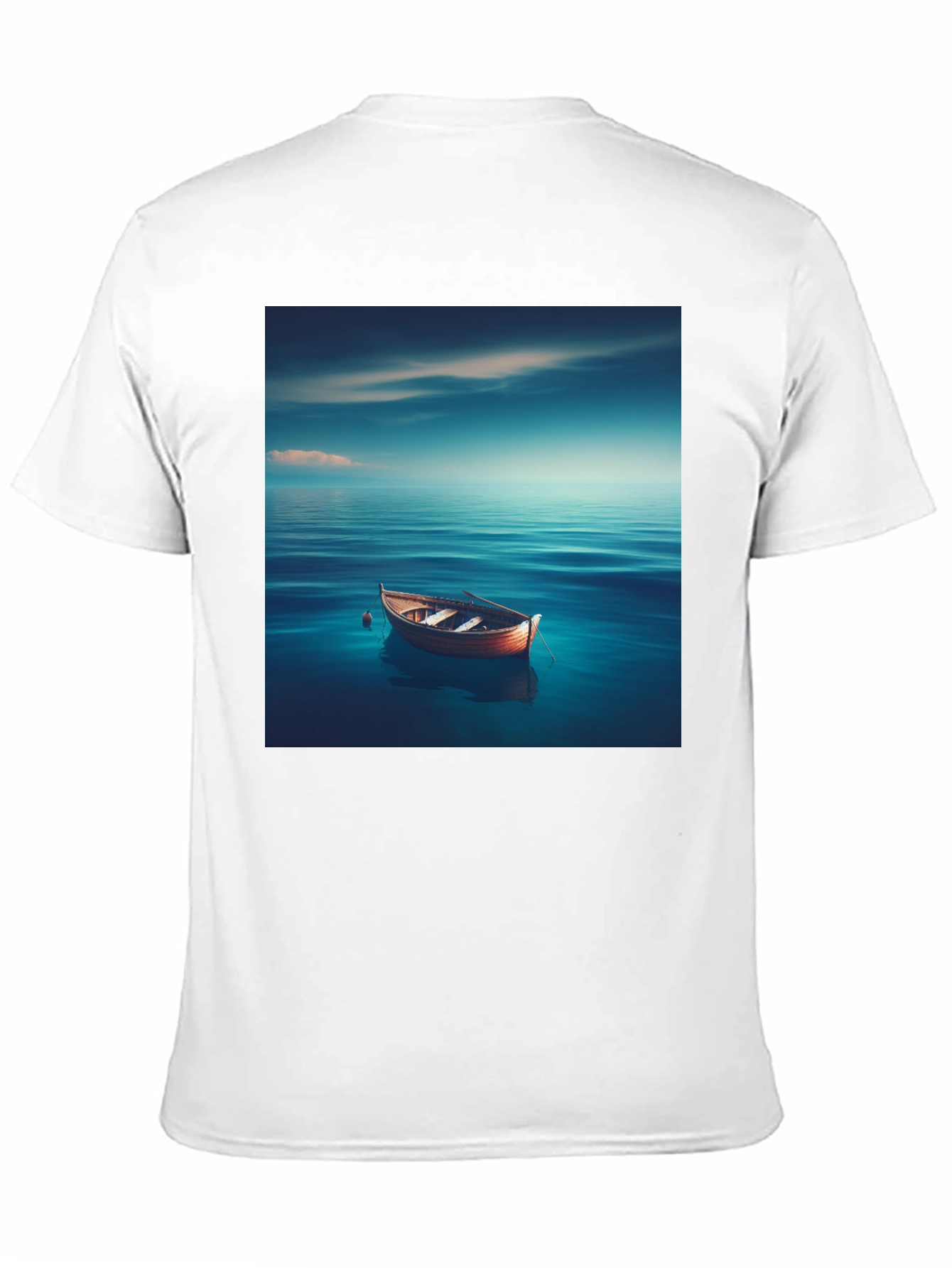 Ocean Boat Graphic Tee - Relaxed Fit Black T-Shirt