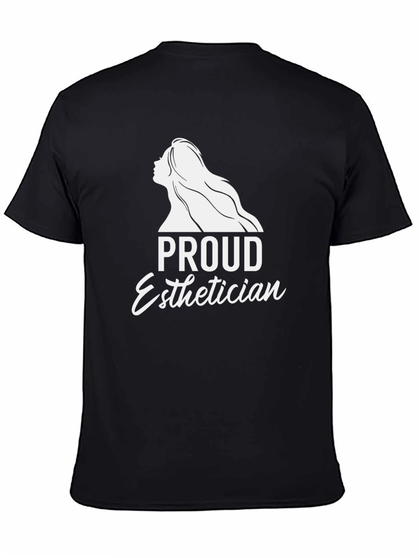 Proud Esthetician T-Shirt - Black Crew Neck