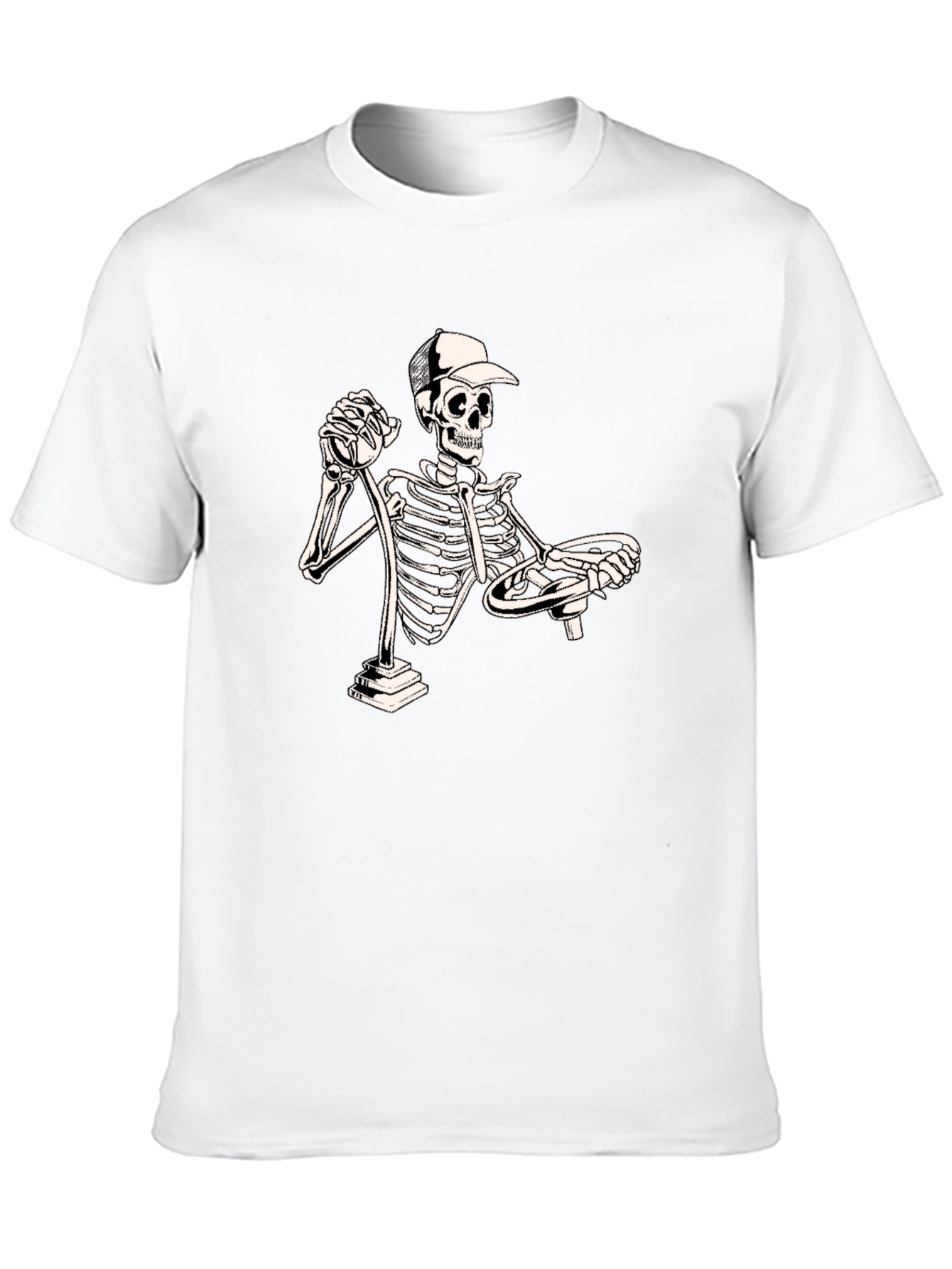 Funny Skeleton Driver T-Shirt - Black Cotton Tee