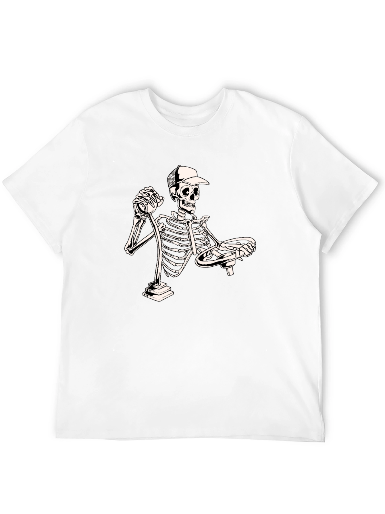 Funny Skeleton Driver T-Shirt - Black Cotton Tee