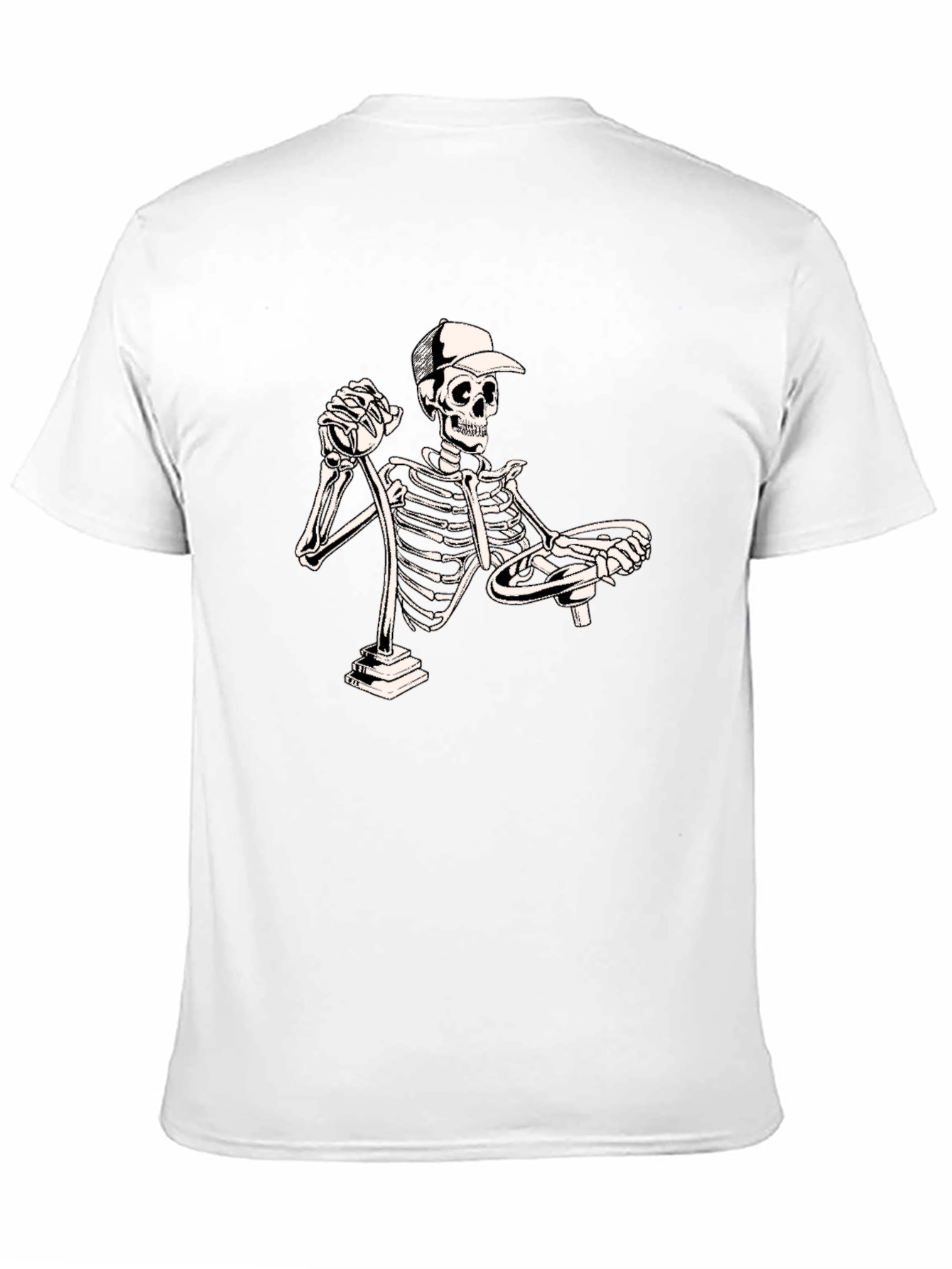Funny Skeleton Driver T-Shirt - Black Cotton Tee