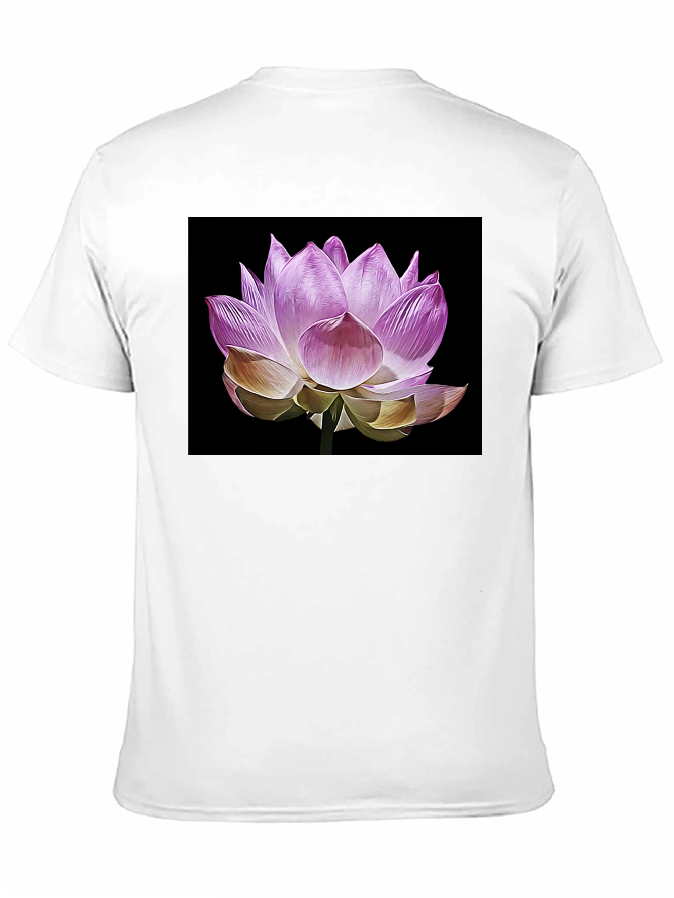 Lotus Flower Graphic T-Shirt - Black