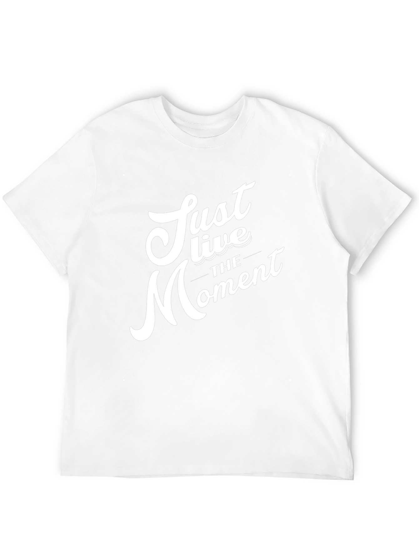 Just Live the Moment Black Graphic T-Shirt