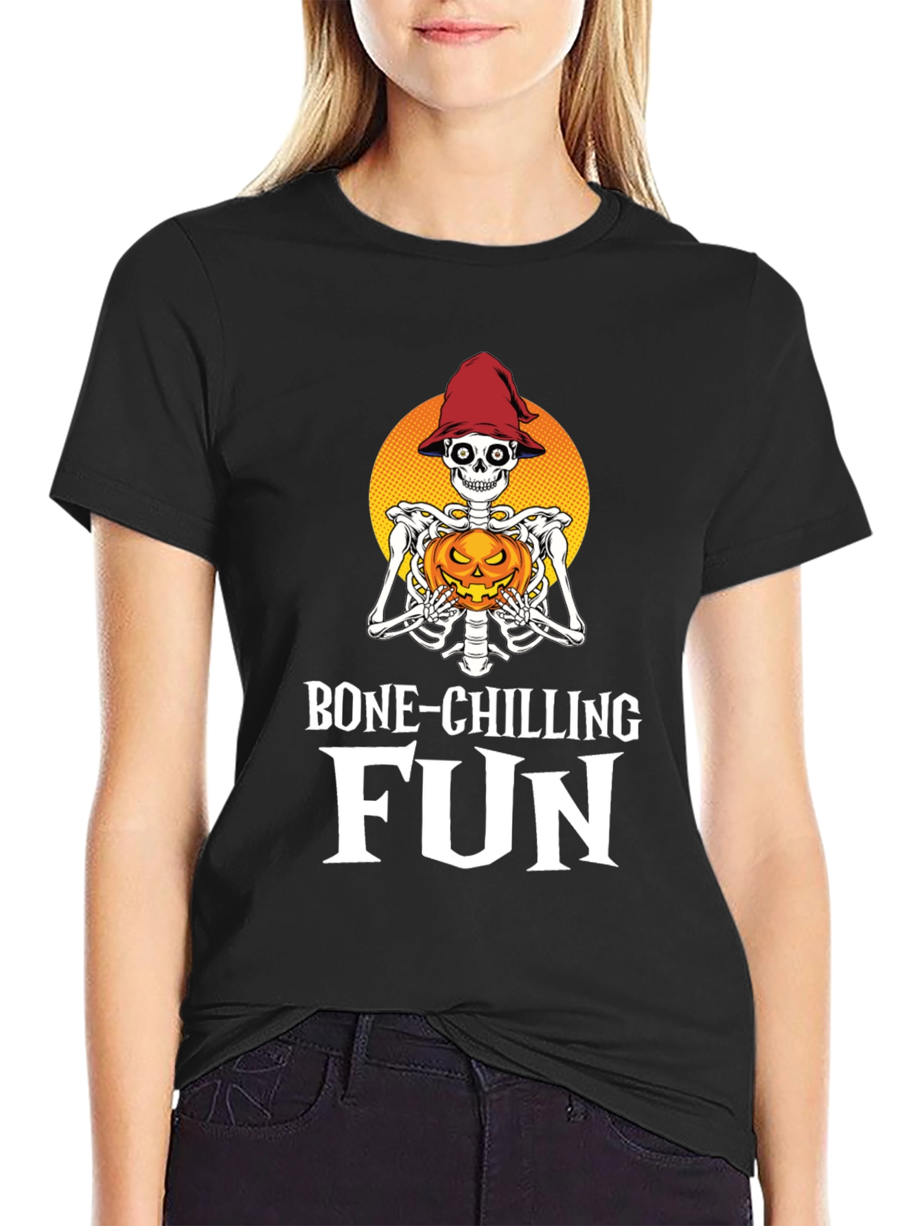 Bone-Chilling Fun Halloween Skeleton T-Shirt