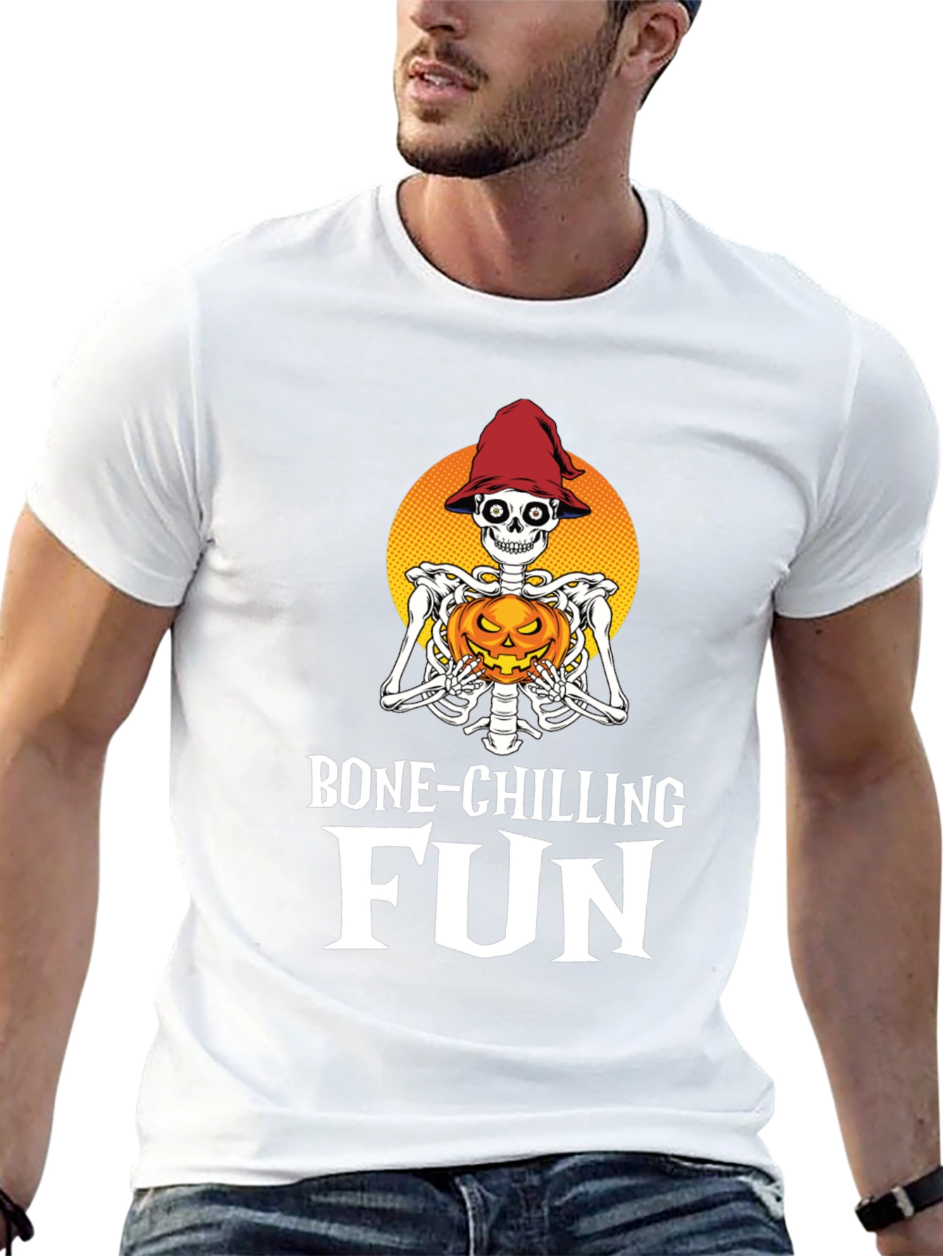 Bone-Chilling Fun Halloween Skeleton T-Shirt