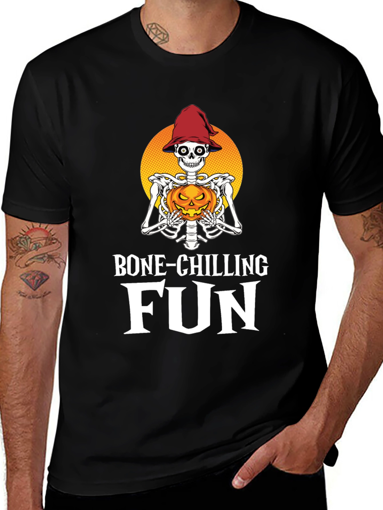Bone-Chilling Fun Halloween Skeleton T-Shirt