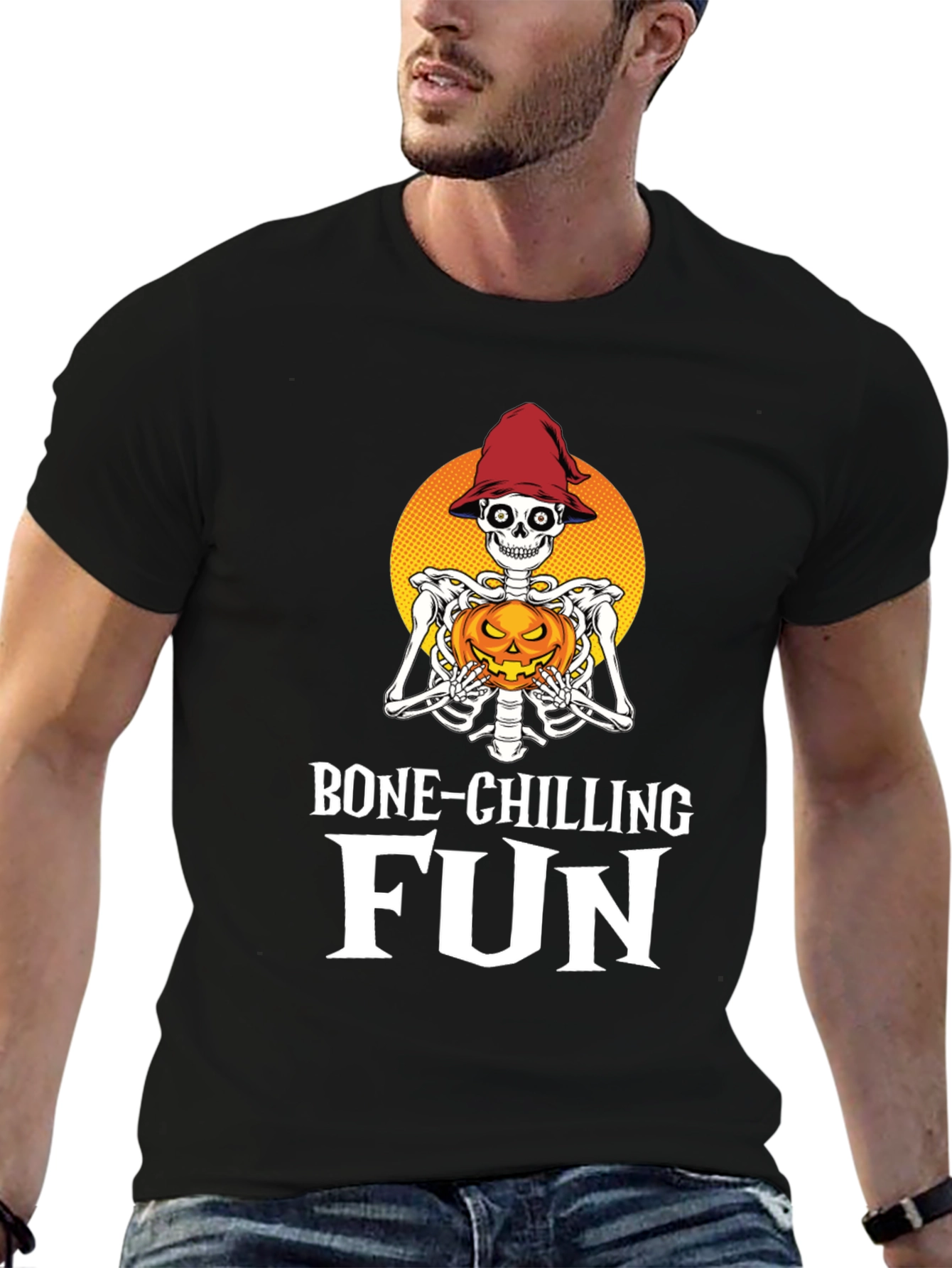 Bone-Chilling Fun Halloween Skeleton T-Shirt