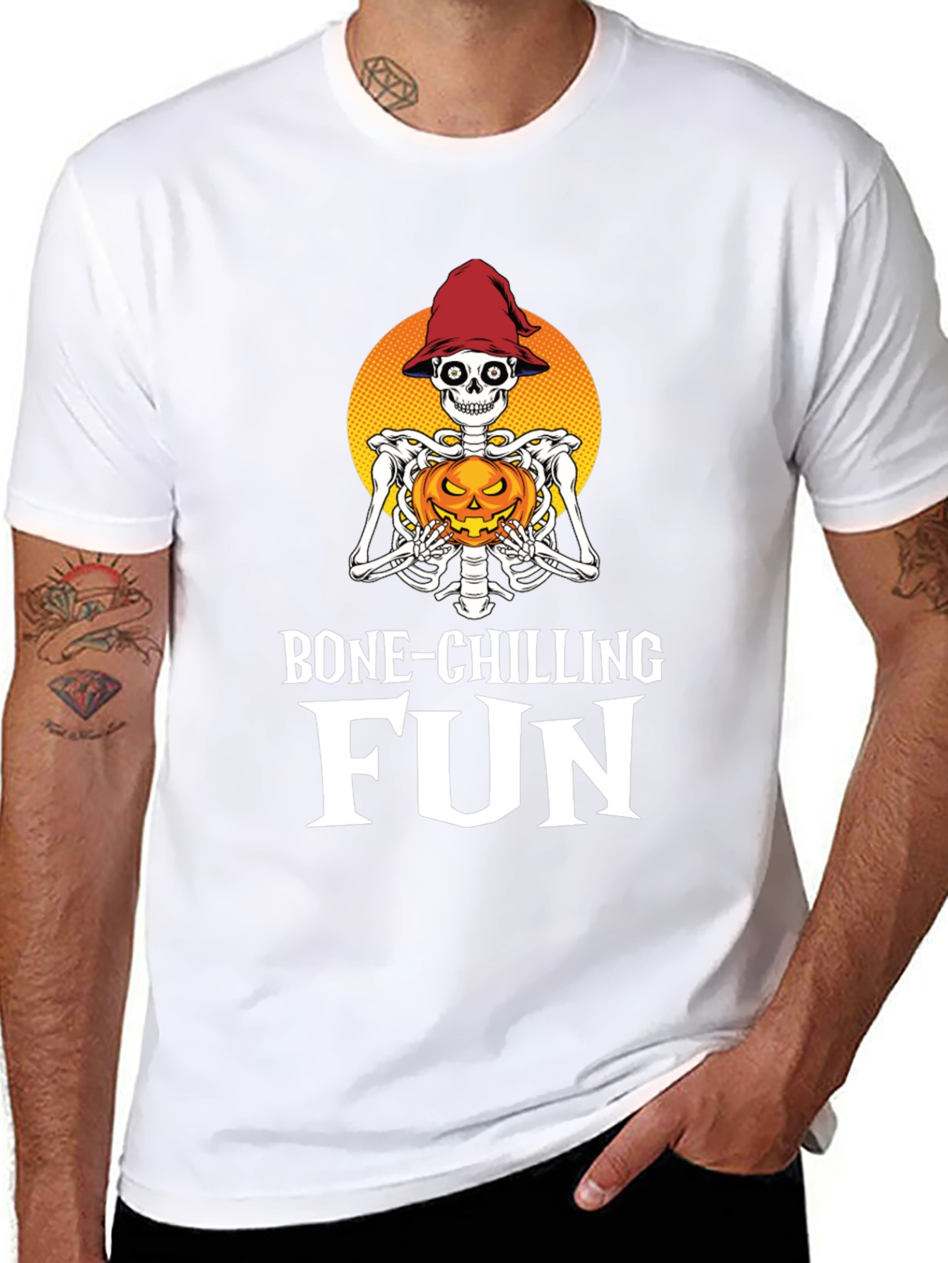 Bone-Chilling Fun Halloween Skeleton T-Shirt