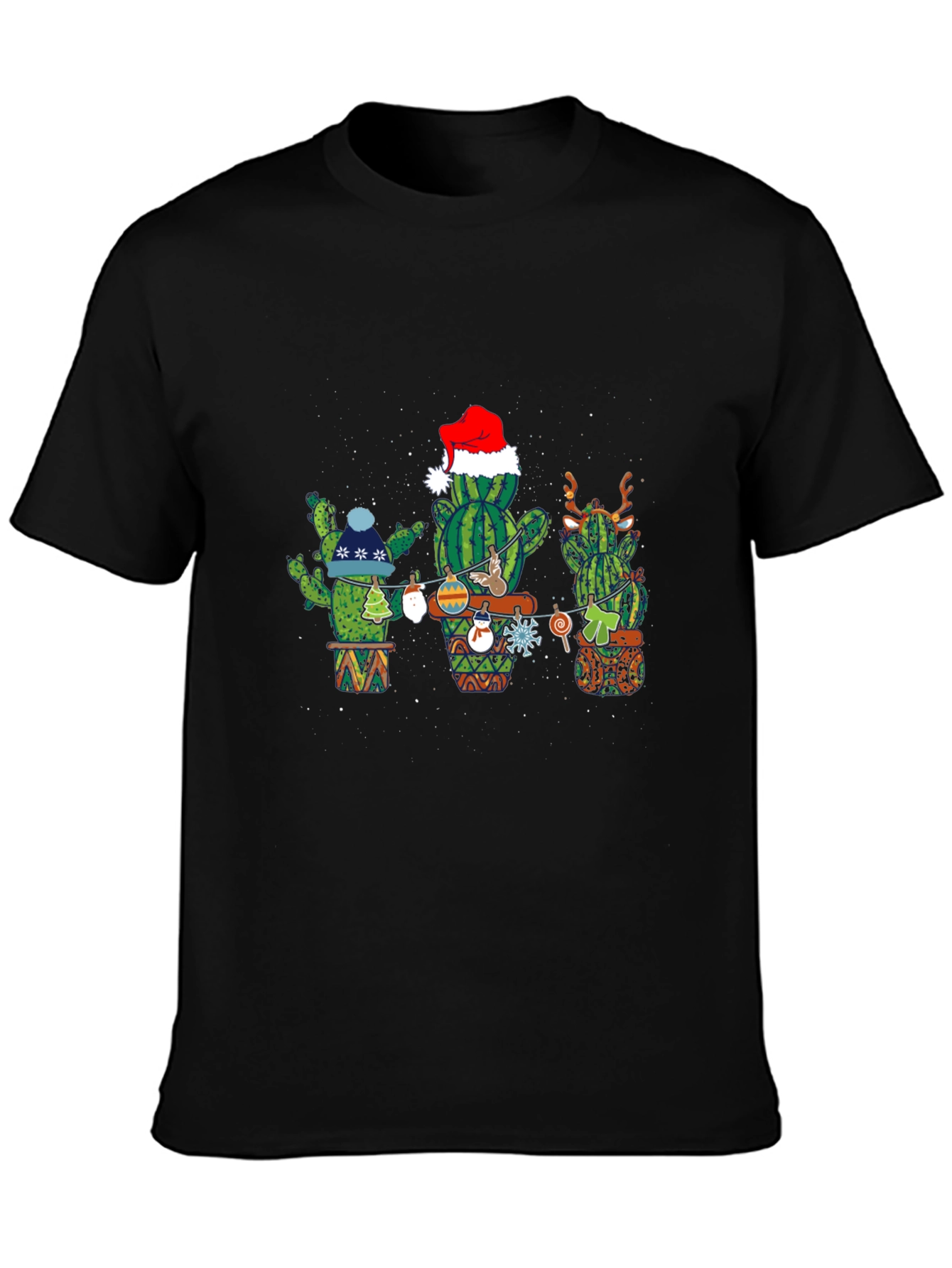 Festive Cactus Holiday T-Shirt