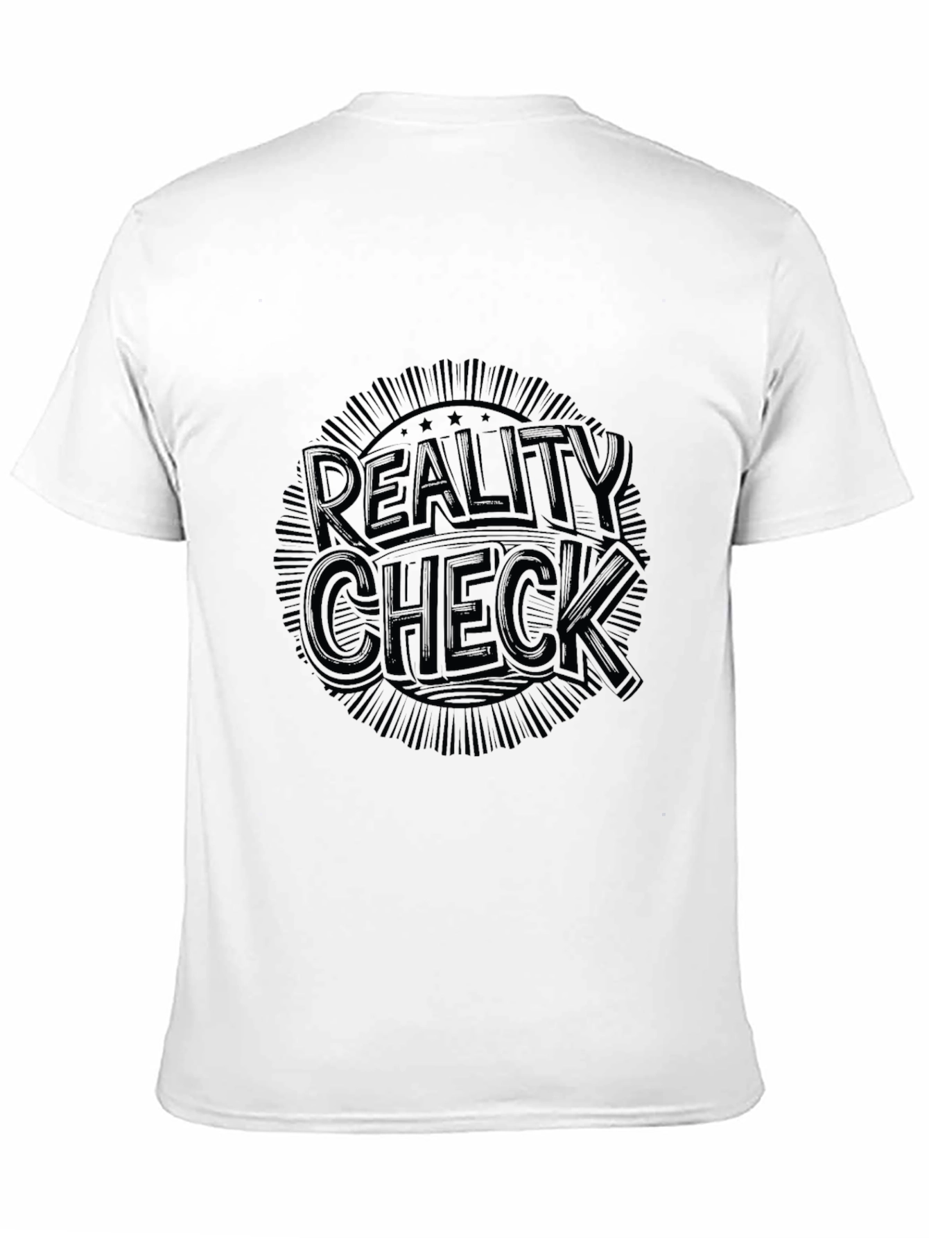 Reality Check Graphic Tee - Black Cotton Comfort