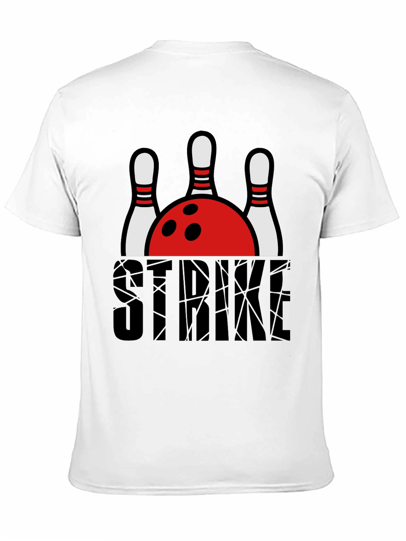 Strike Bowling T-Shirt - Black Graphic Tee