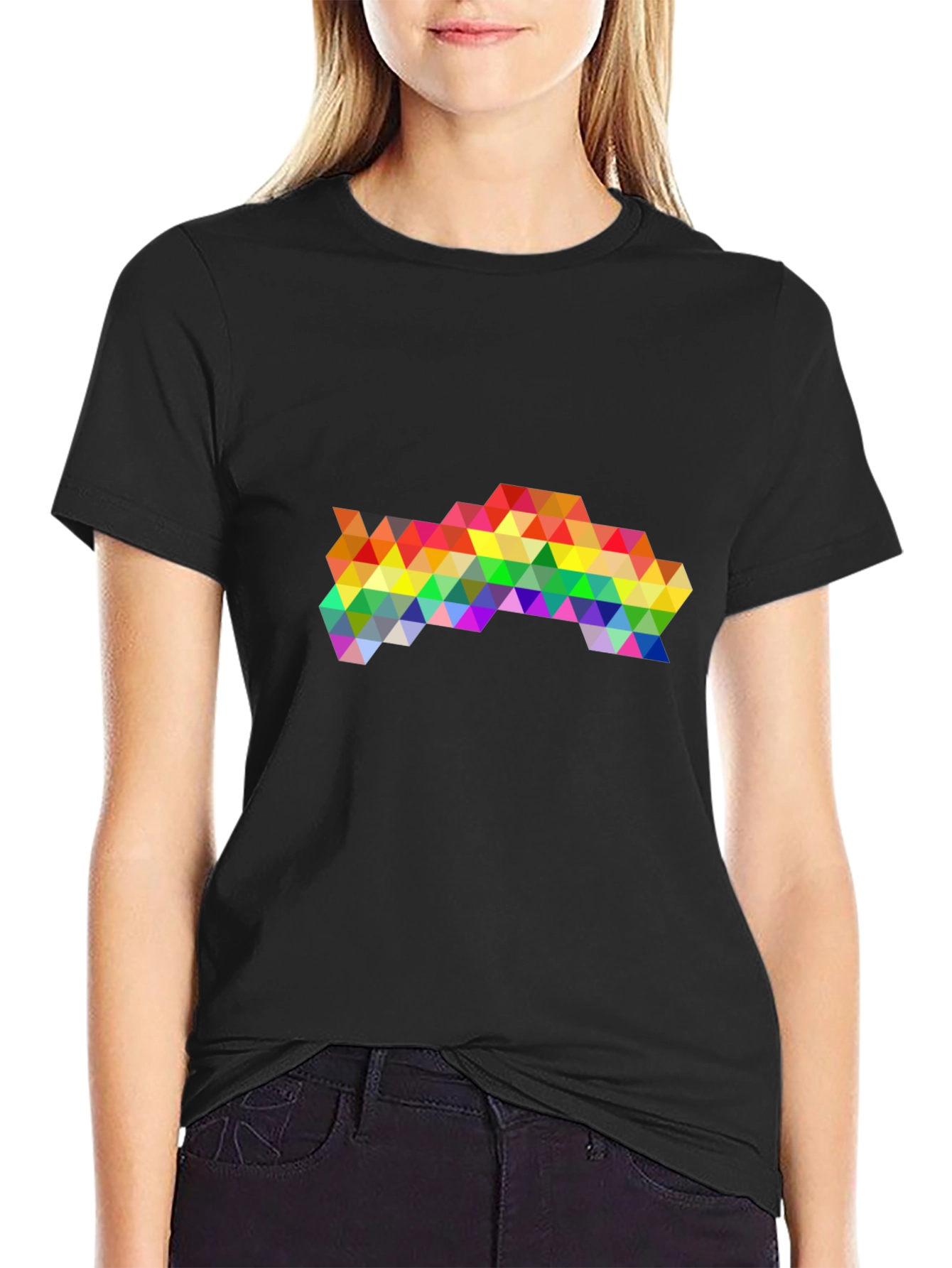 Geometric Rainbow Triangle T-Shirt