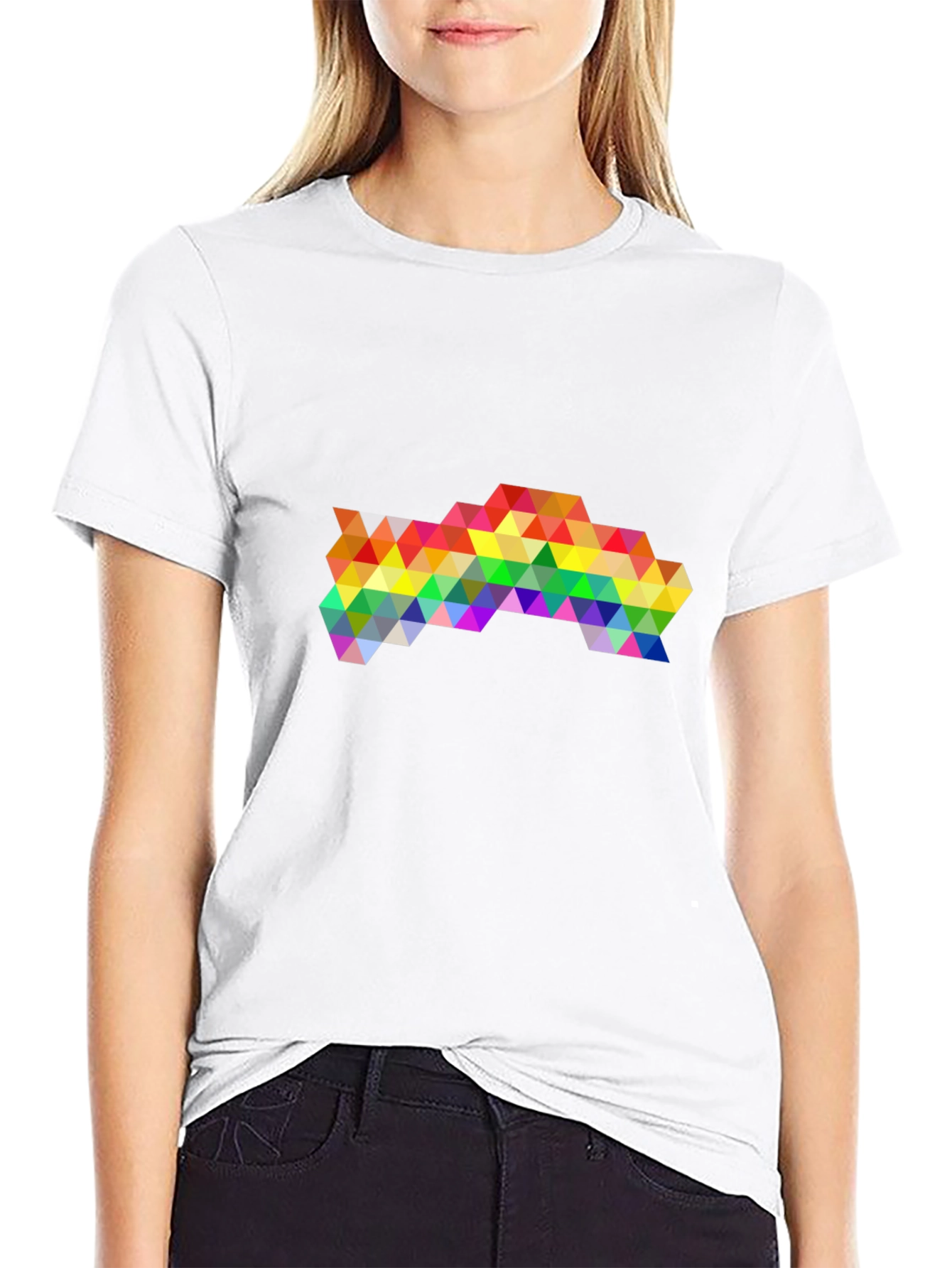 Geometric Rainbow Triangle T-Shirt