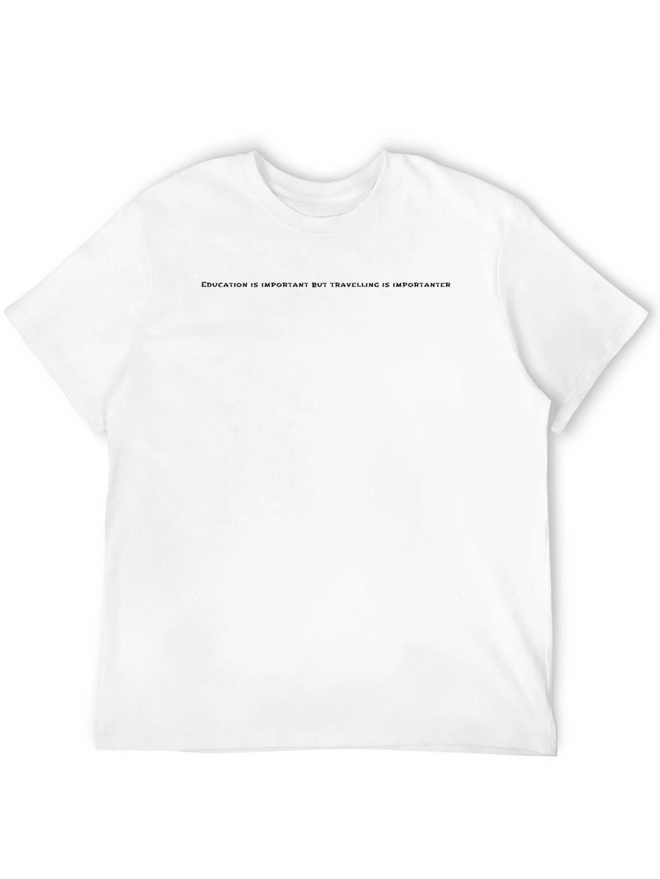 Mens Black T-Shirt - Travel Quote