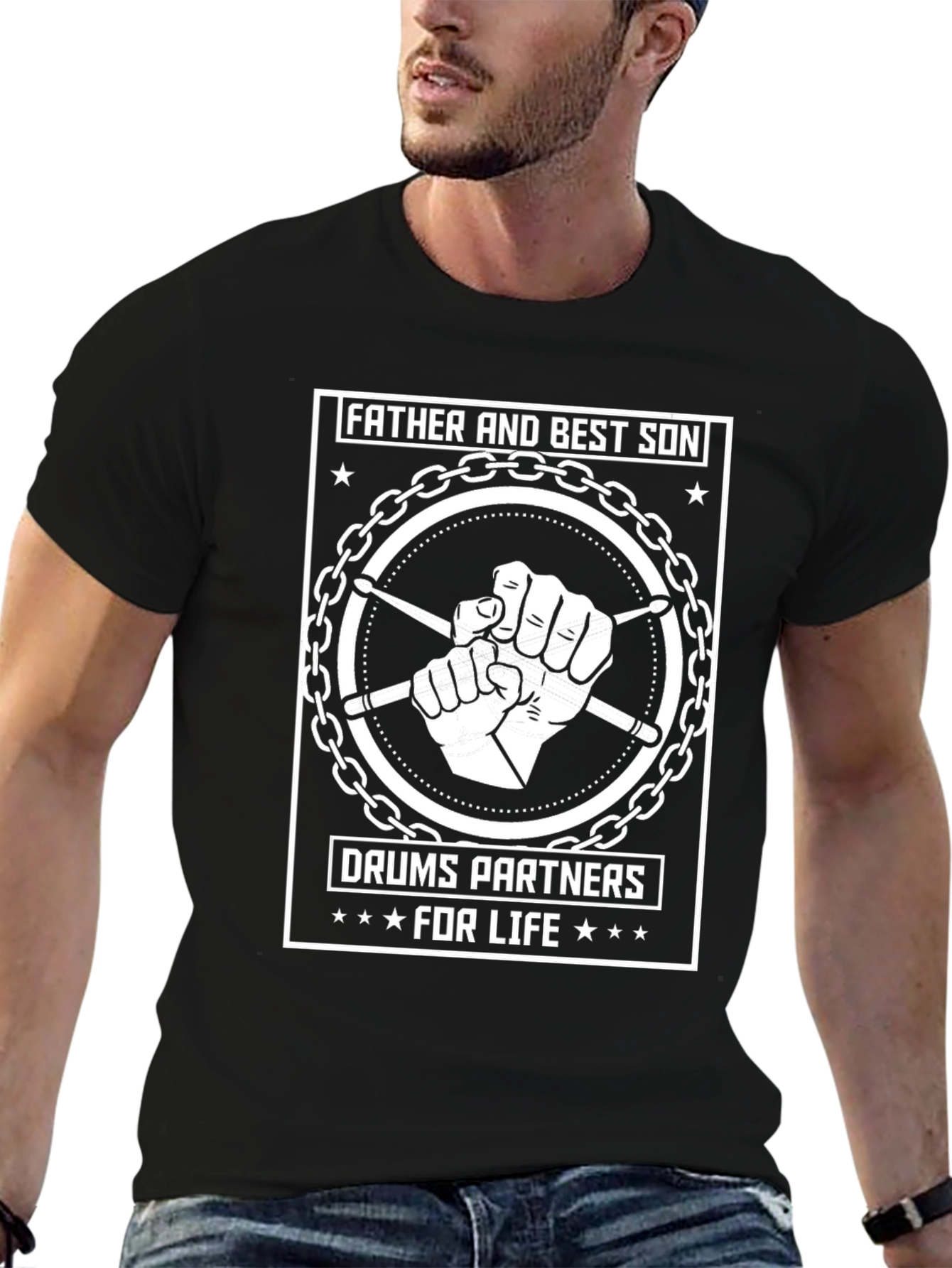 Father and Son Drums Partners for Life T-Shirt
