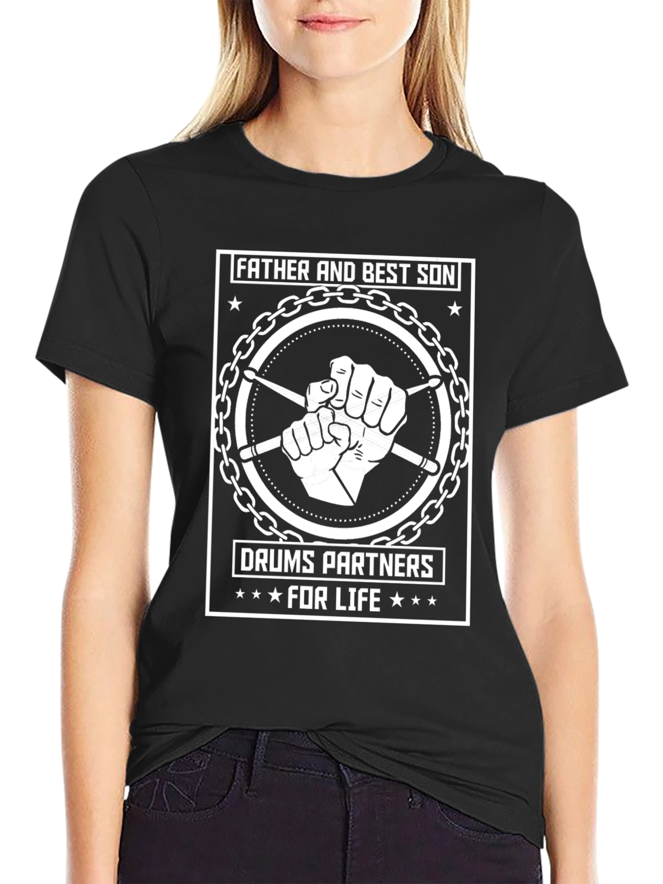 Father and Son Drums Partners for Life T-Shirt
