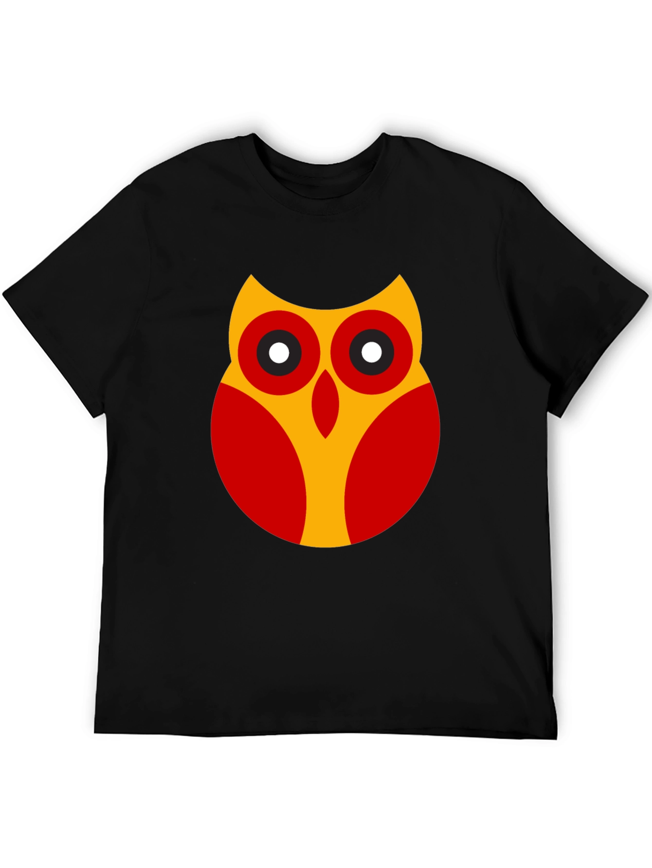 Stylish Black T-Shirt with Owl Graphic