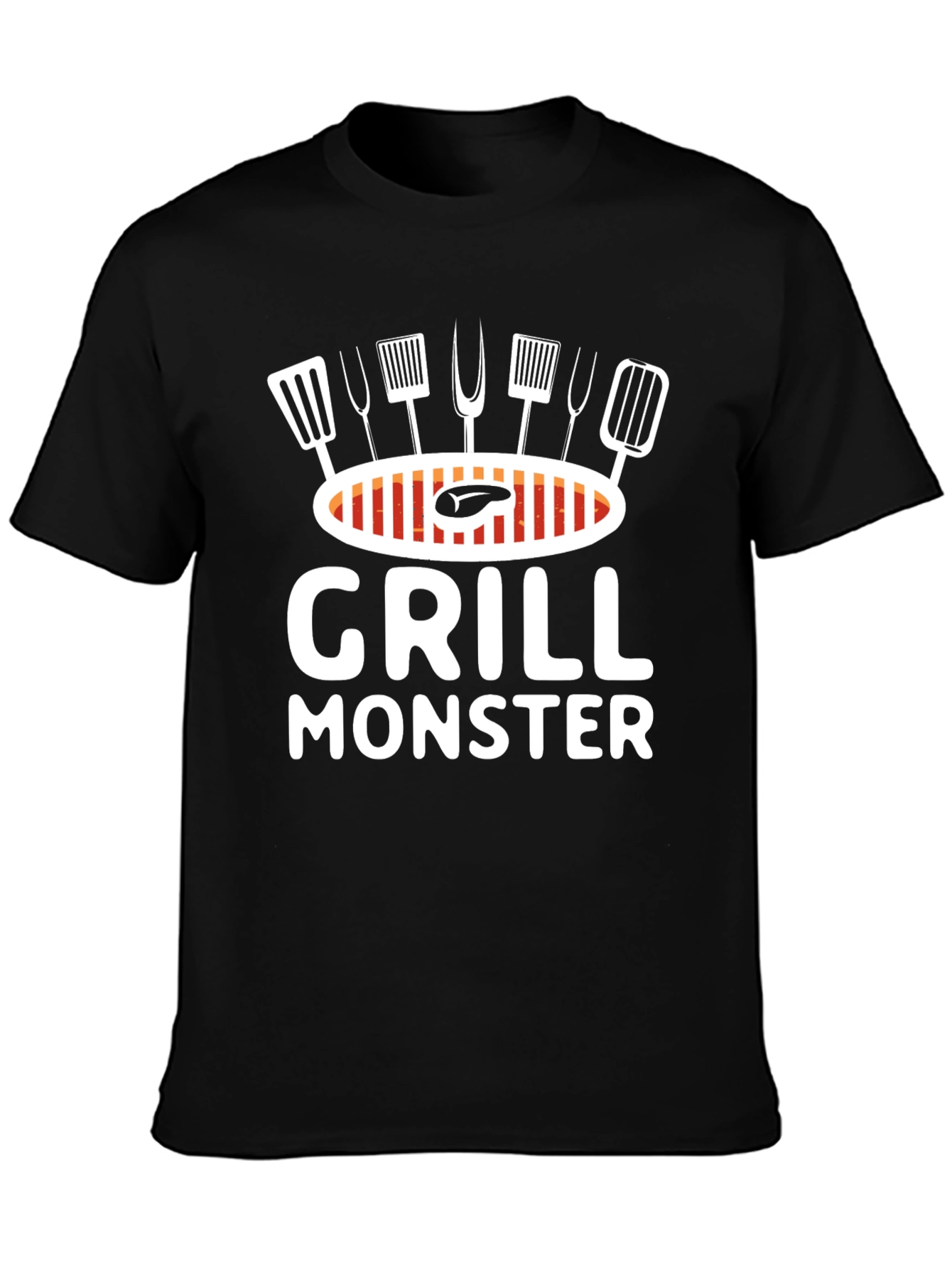 Grill Monster Black Graphic T-Shirt