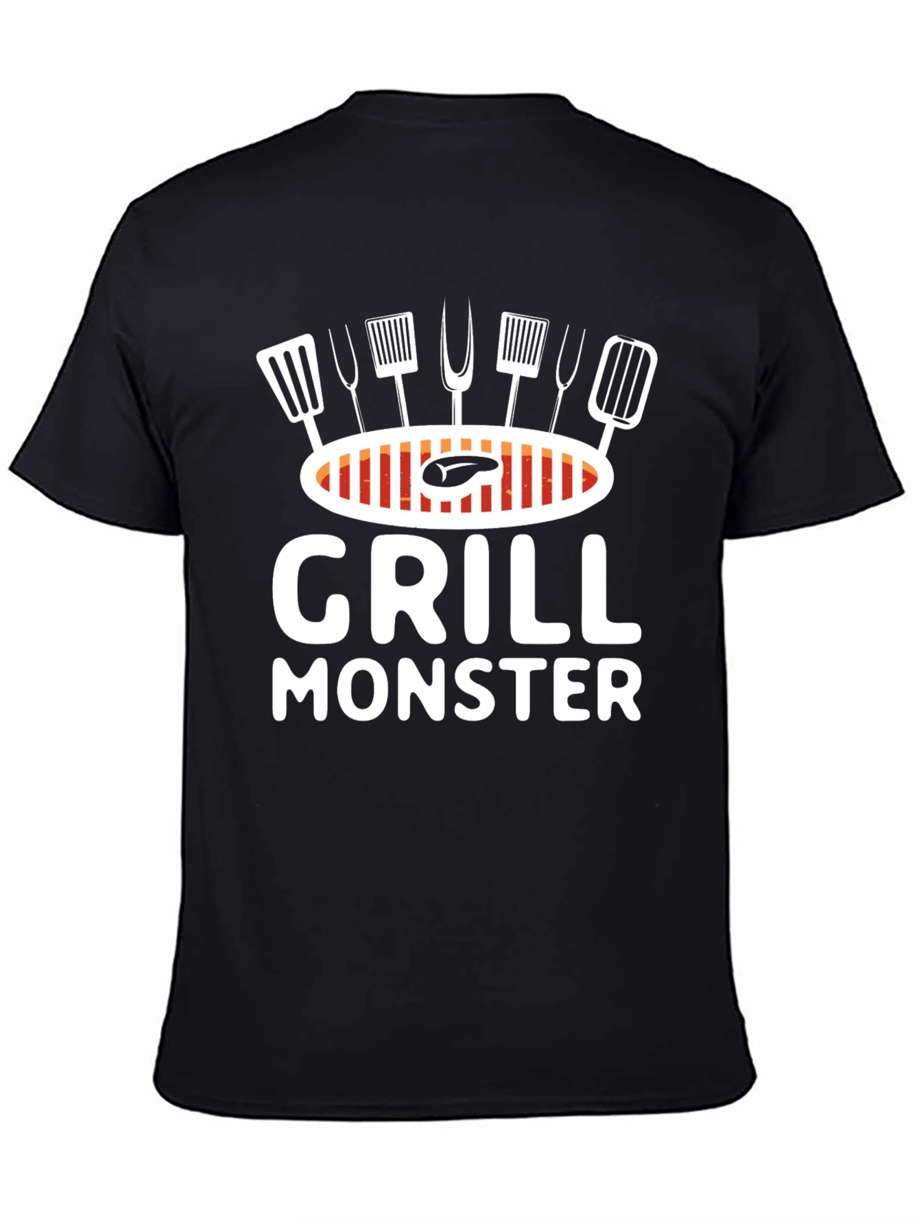 Grill Monster Black Graphic T-Shirt