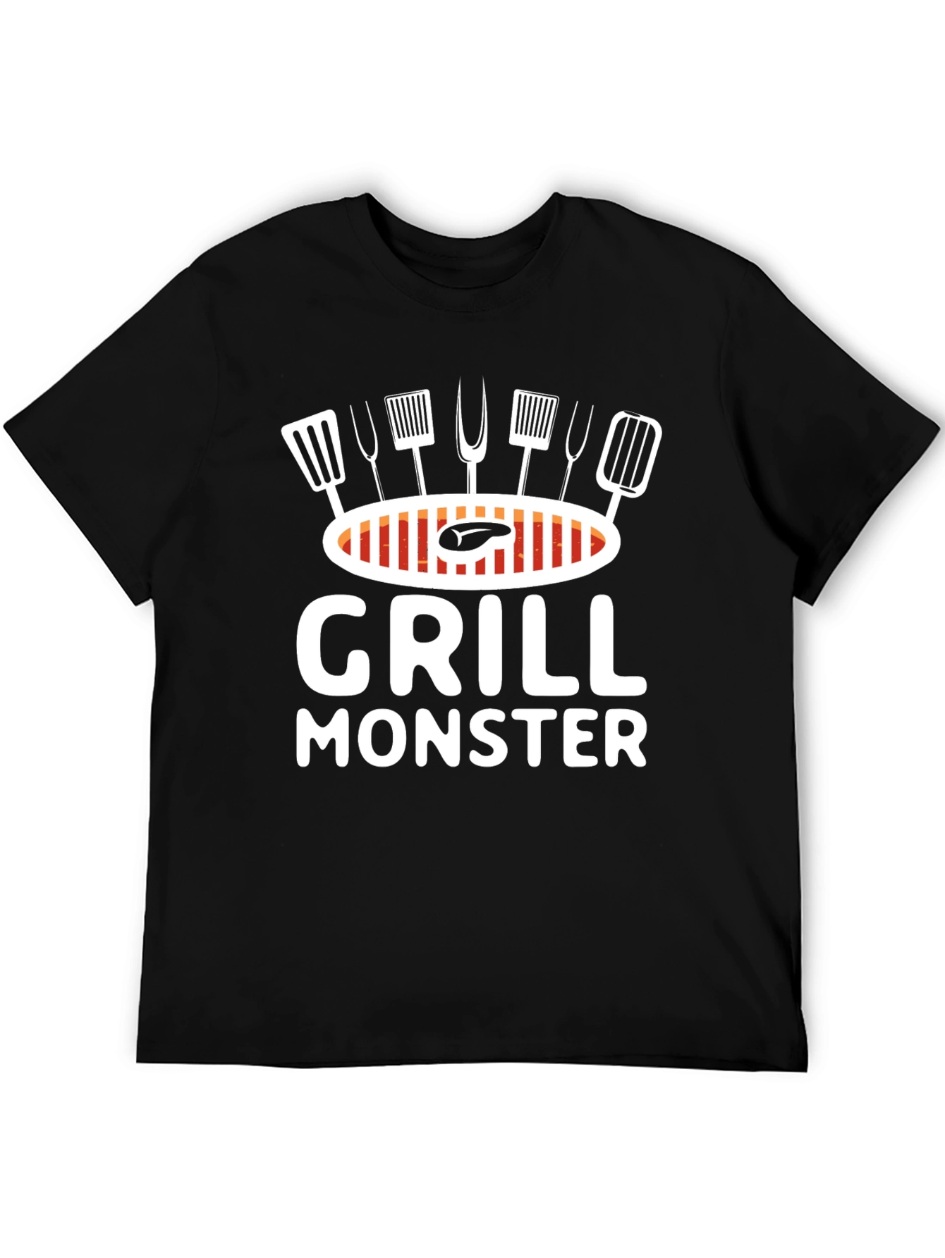 Grill Monster Black Graphic T-Shirt