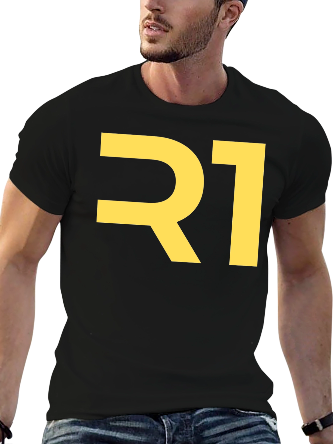 Bold R1 Graphic Tee - Black