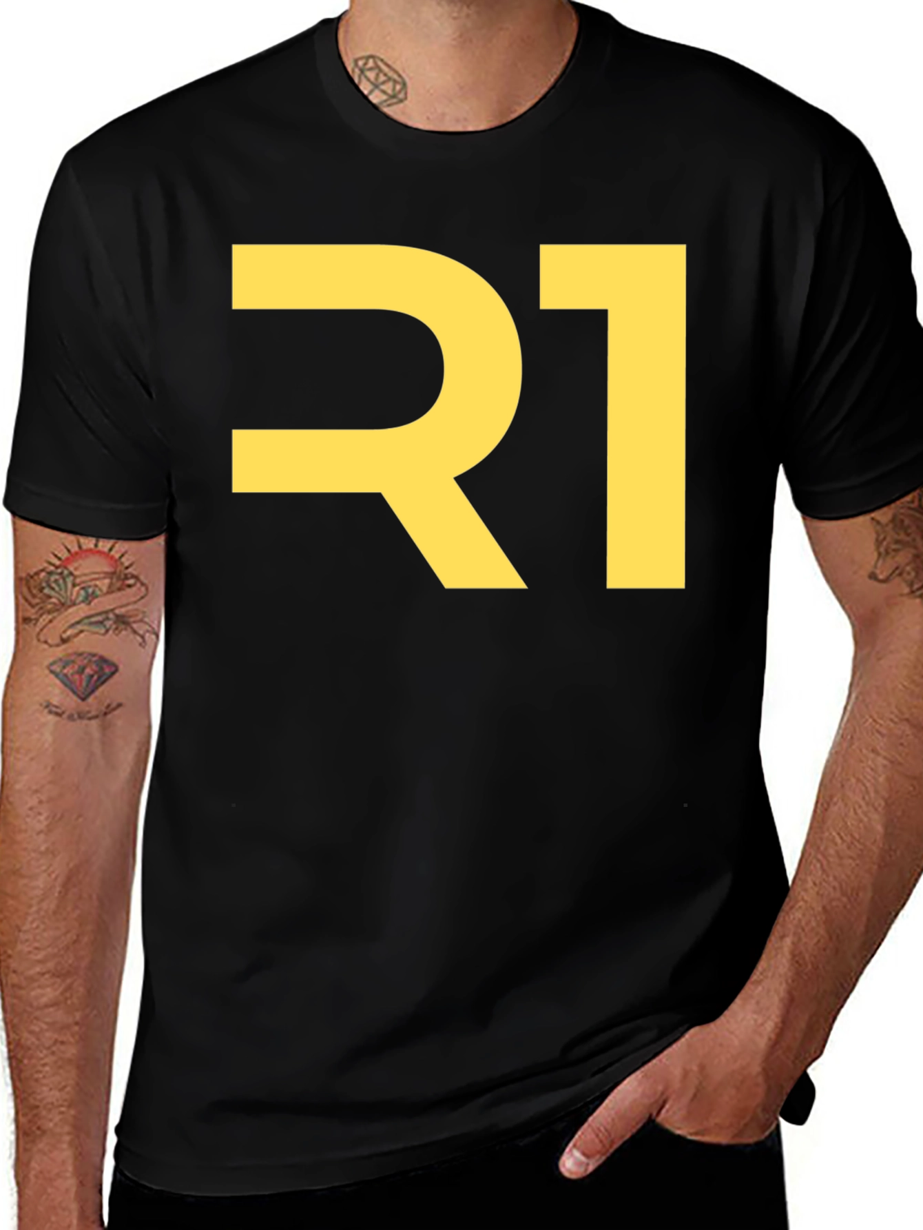 Bold R1 Graphic Tee - Black